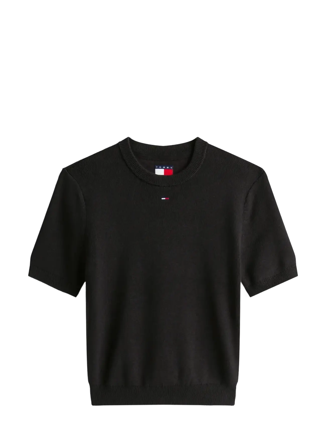 Tommy Jeans TJW ESSENTIAL SS SWEATER - Kampagne - BLACK / black
