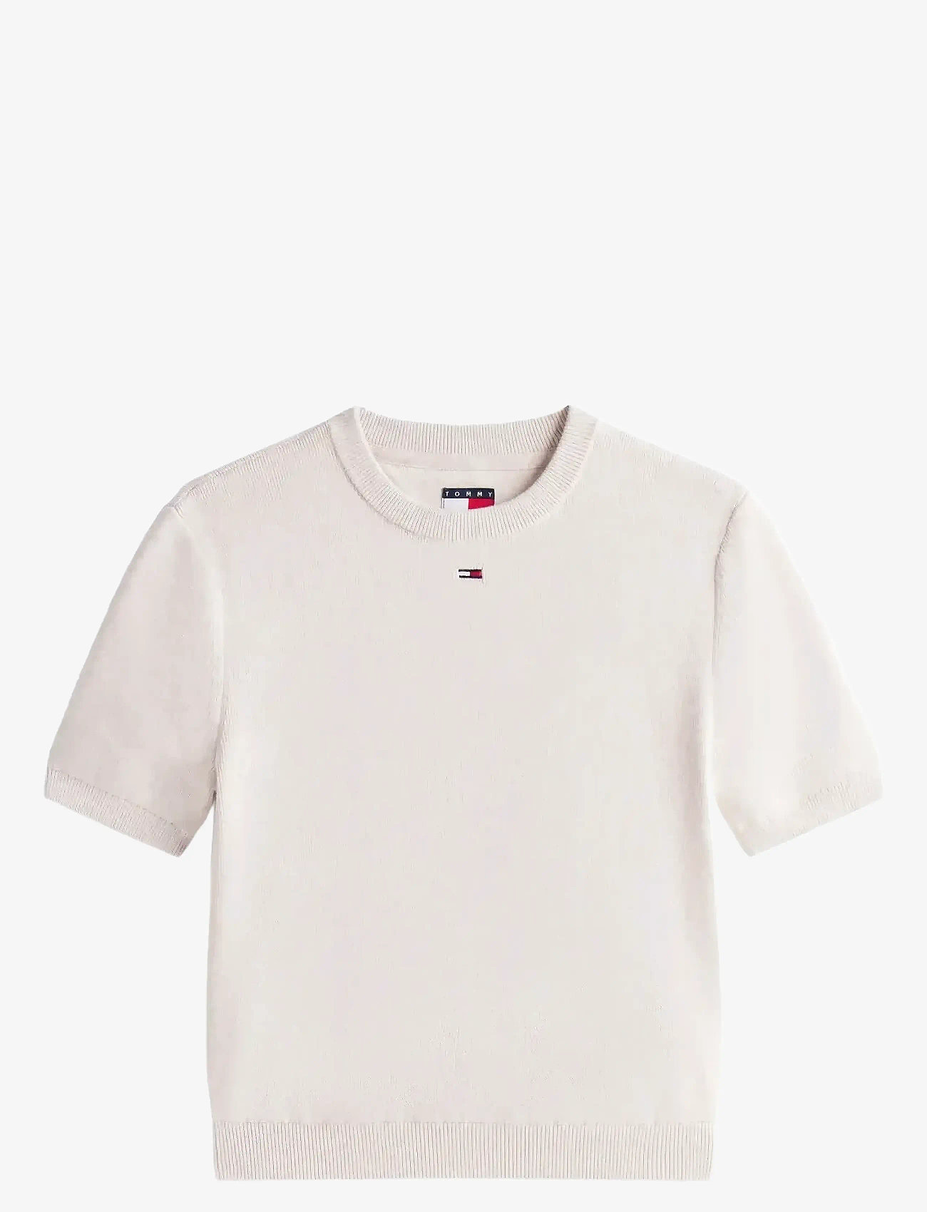 Tommy Jeans - TJW ESSENTIAL SS SWEATER - herbstliche kleidung - oat marl htr - 0