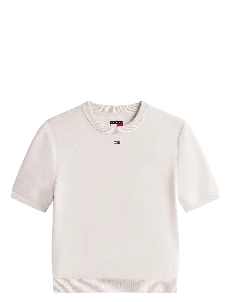 Tommy Jeans - TJW ESSENTIAL SS SWEATER - crop tops - oat marl htr - 1