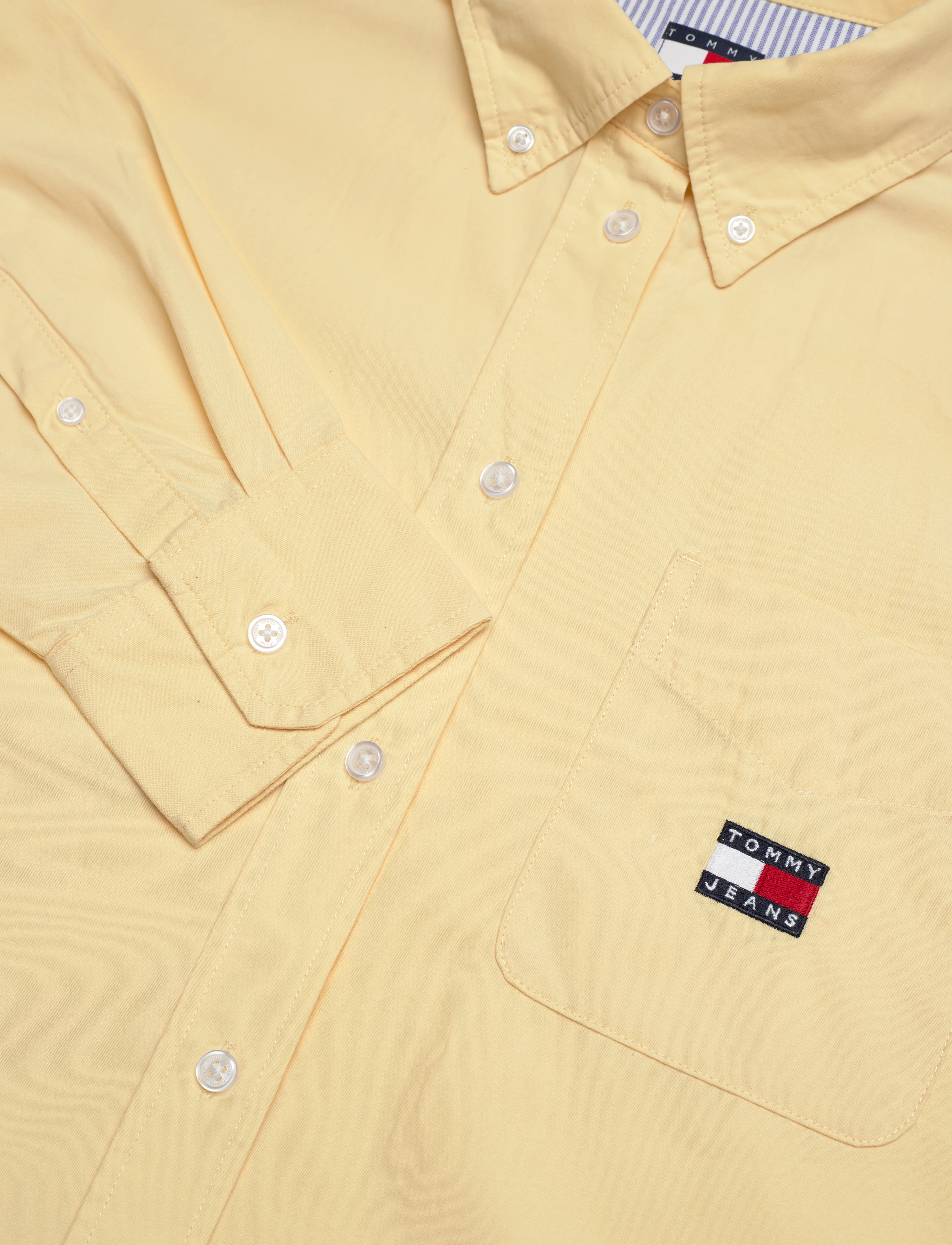 Tommy Jeans - TJW OVS BADGE  POPLIN SHIRT EXT - custard cream - 5