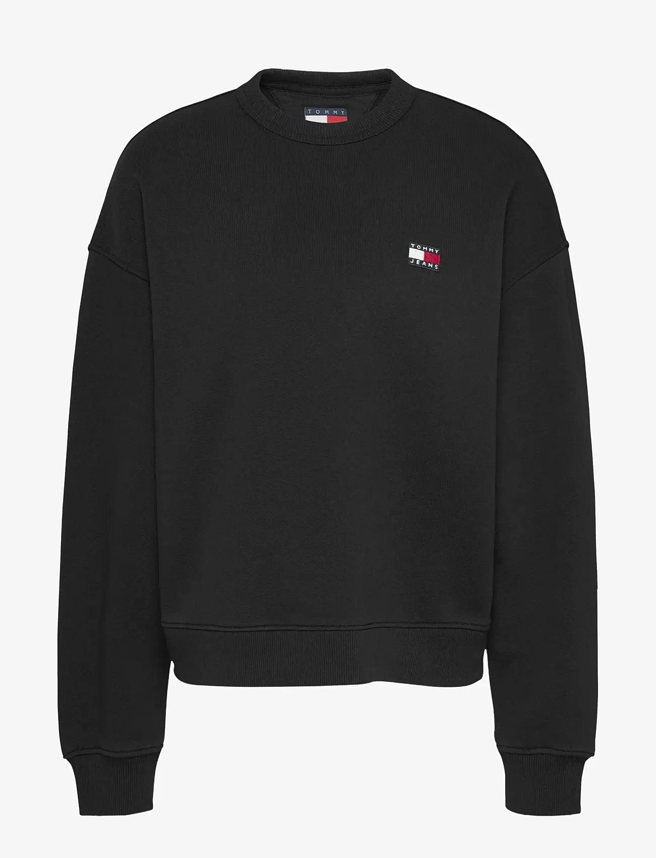 Tommy Jeans - TJW BXY BADGE CREW - hverdags stil - black - 1