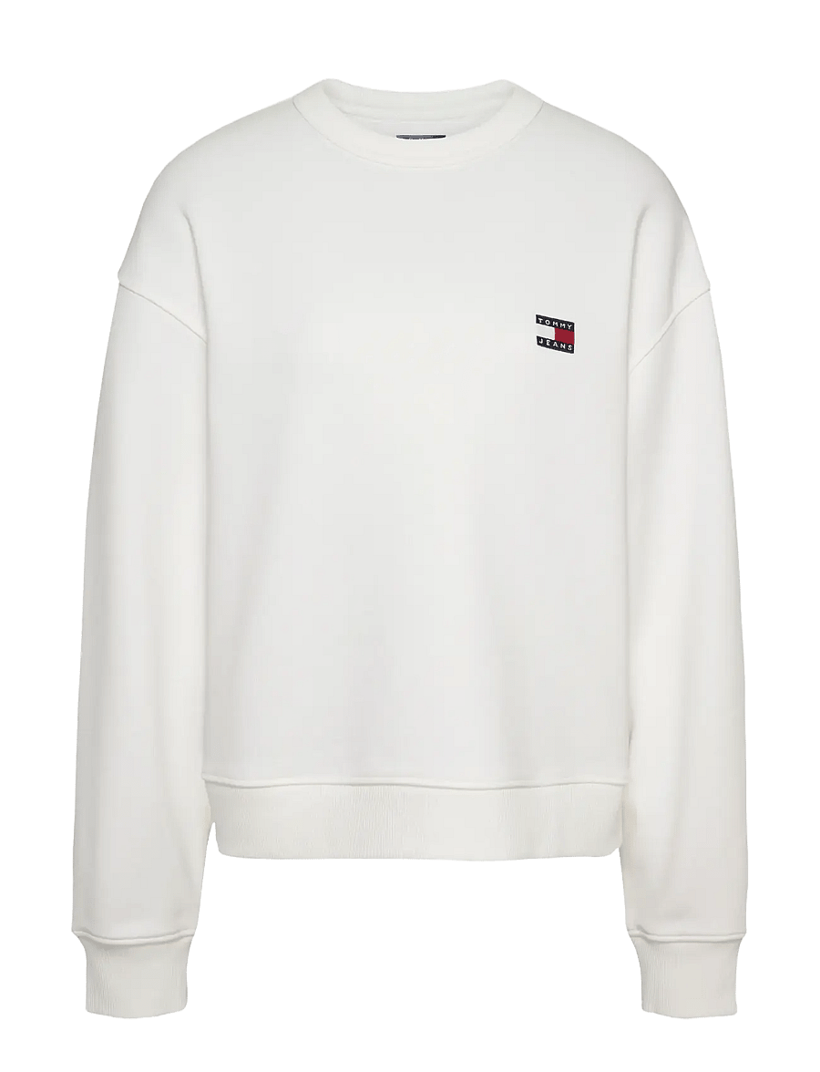 Tommy Jeans - TJW BXY BADGE CREW - dressipluusid - ecru - 1