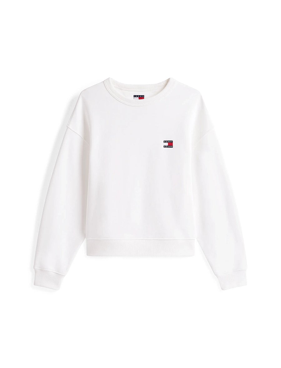Tommy Jeans - TJW BXY BADGE CREW - dressipluusid - ecru - 4