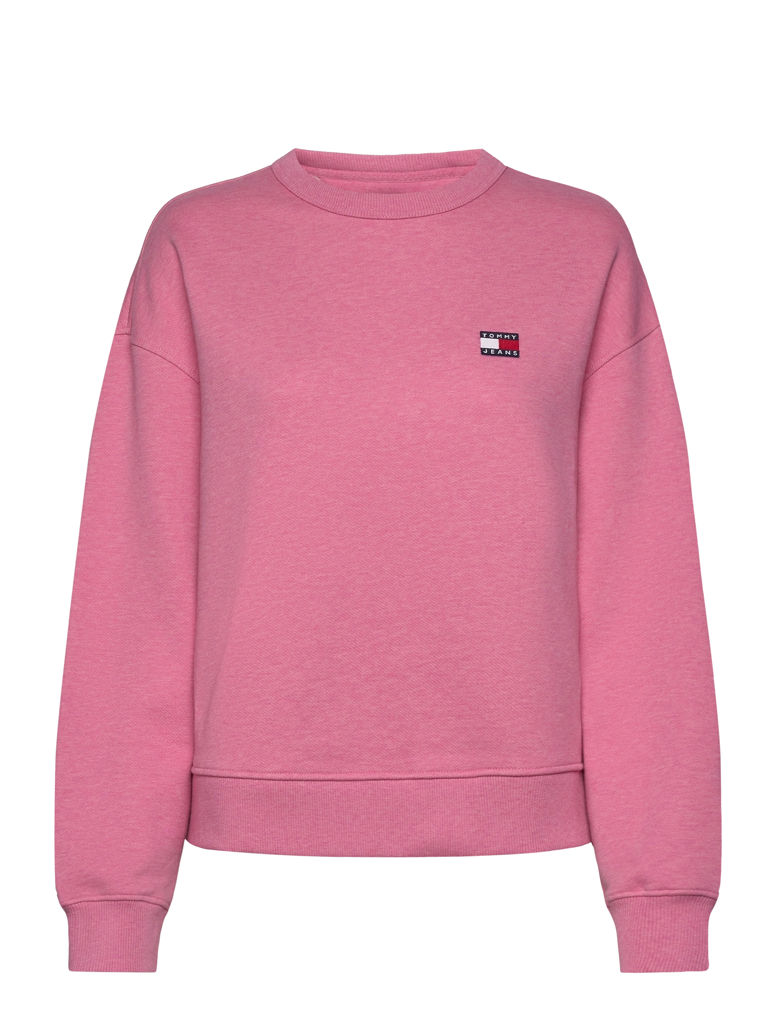 Tommy Jeans - TJW BXY BADGE CREW - dressipluusid - pink crush htr - 1
