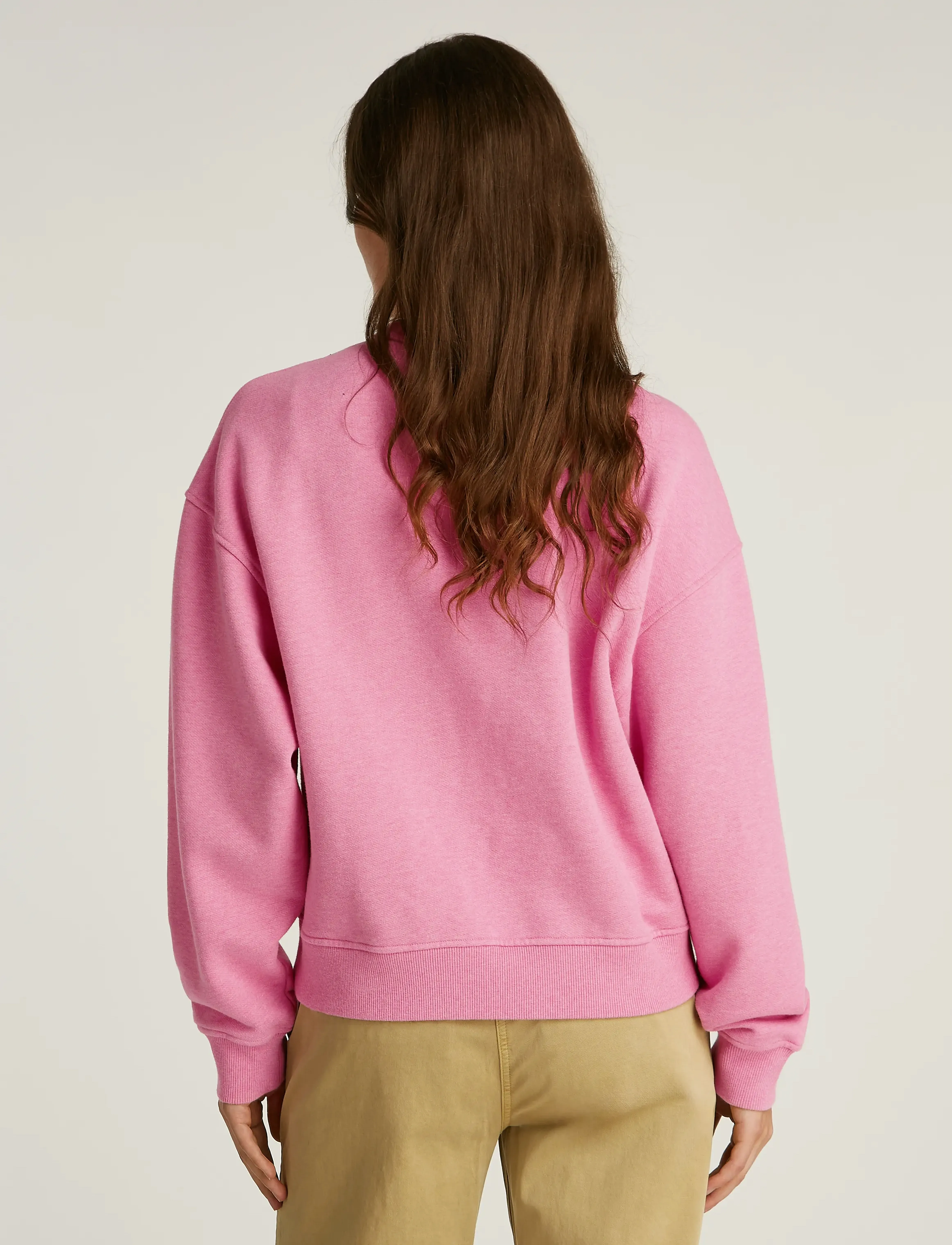 Tommy Jeans - TJW BXY BADGE CREW - dressipluusid - pink crush htr - 3