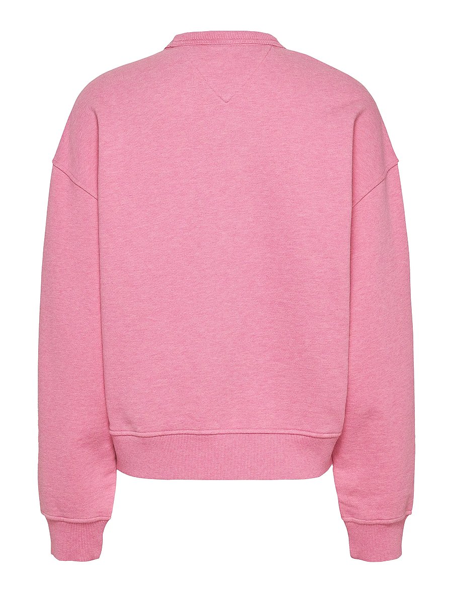 Tommy Jeans - TJW BXY BADGE CREW - dressipluusid - pink crush htr - 5