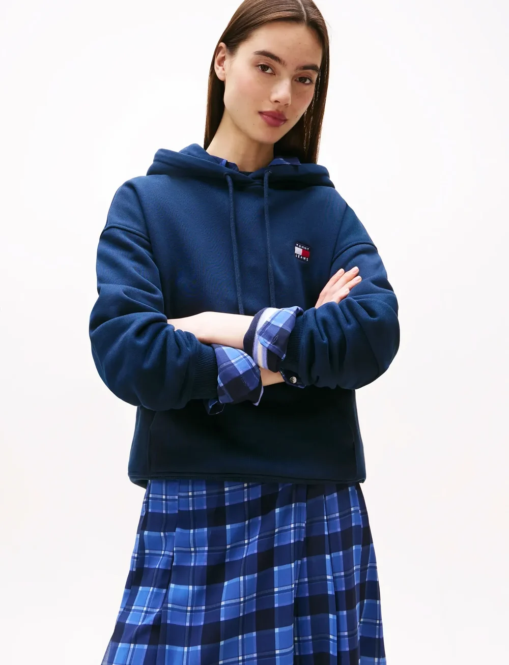 Tommy Jeans - TJW BXY BADGE HOODIE EXT - kapuzenpullover - dark night navy - 0