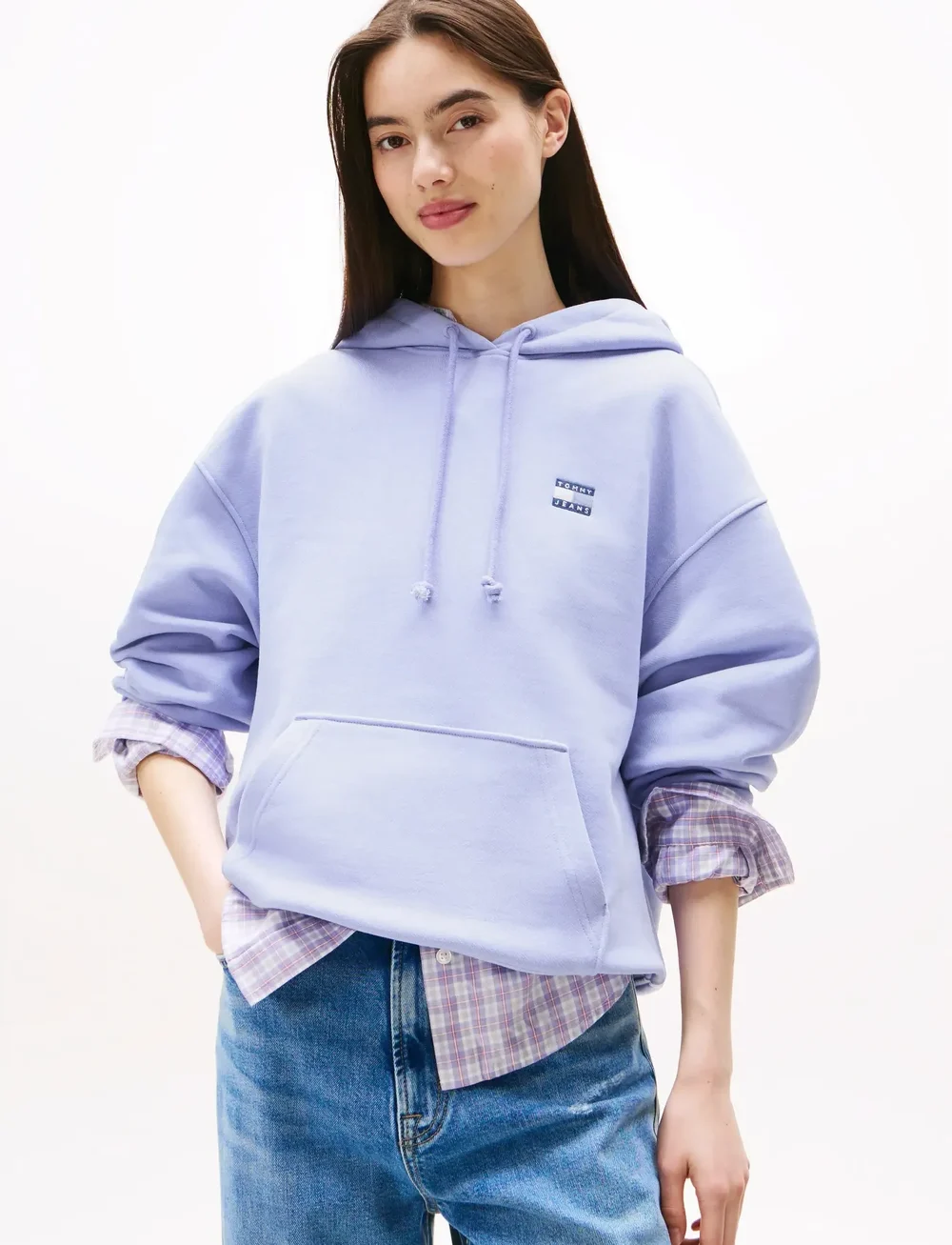 Tommy Jeans - TJW BXY BADGE HOODIE EXT - hoodies - vintage iris - 0