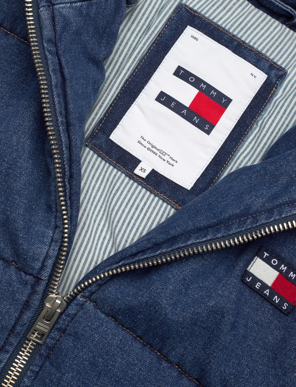 Tommy Jeans - DENIM PUFFER JKT DH6051 - down jackets - denim medium - 2