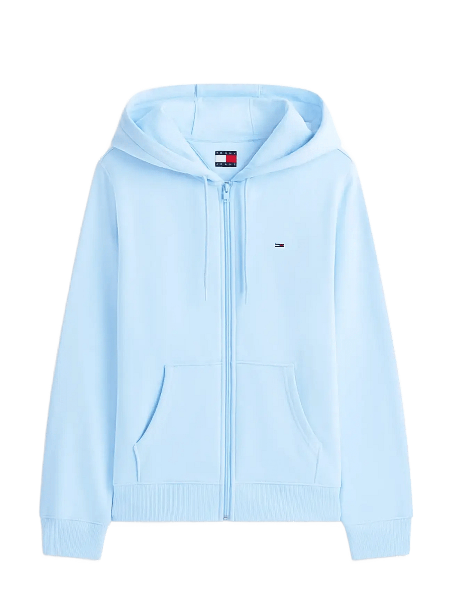 Tommy Jeans - TJW REG S FLAG ZIP THRU - hættetrøjer - light powdery blue - 1
