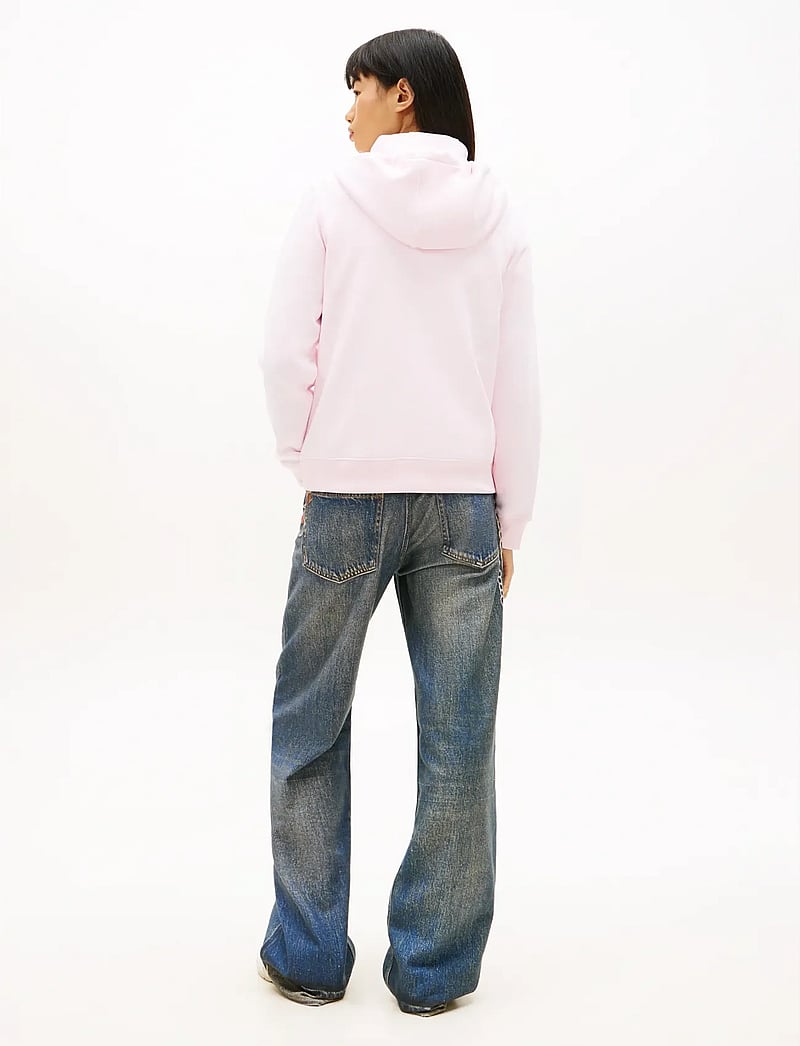Tommy Jeans - TJW REG S FLAG ZIP THRU - kapuzenpullover - pearly pink - 2