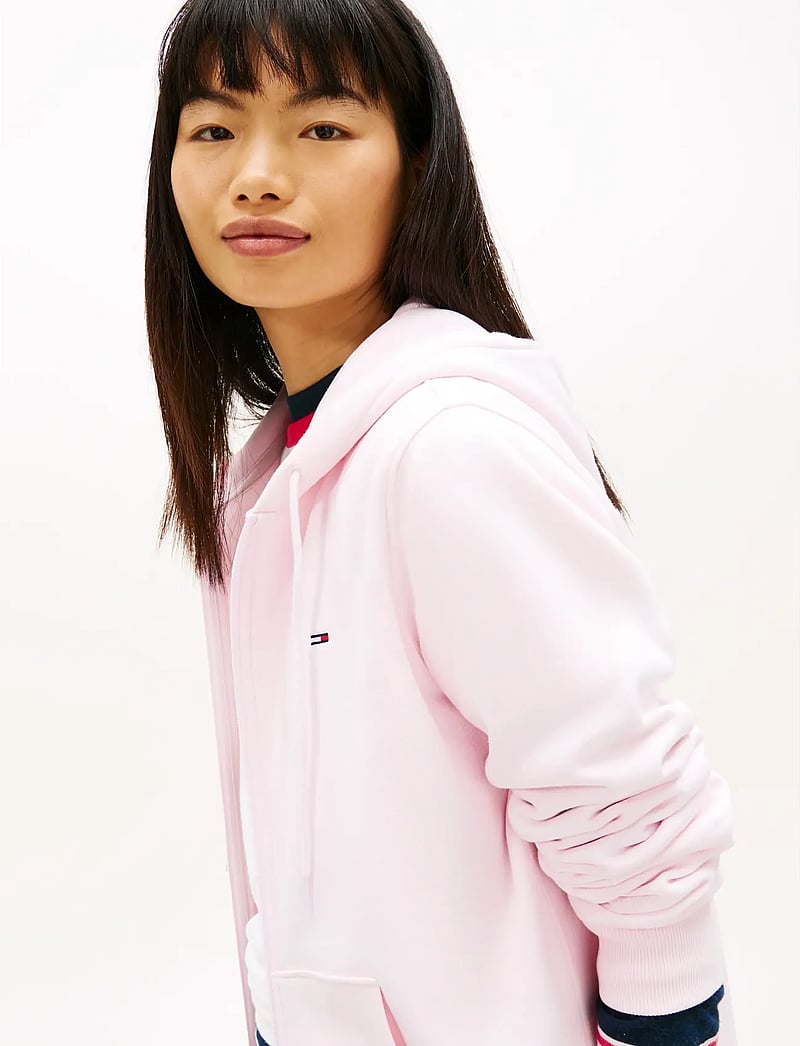 Tommy Jeans - TJW REG S FLAG ZIP THRU - kapuzenpullover - pearly pink - 4