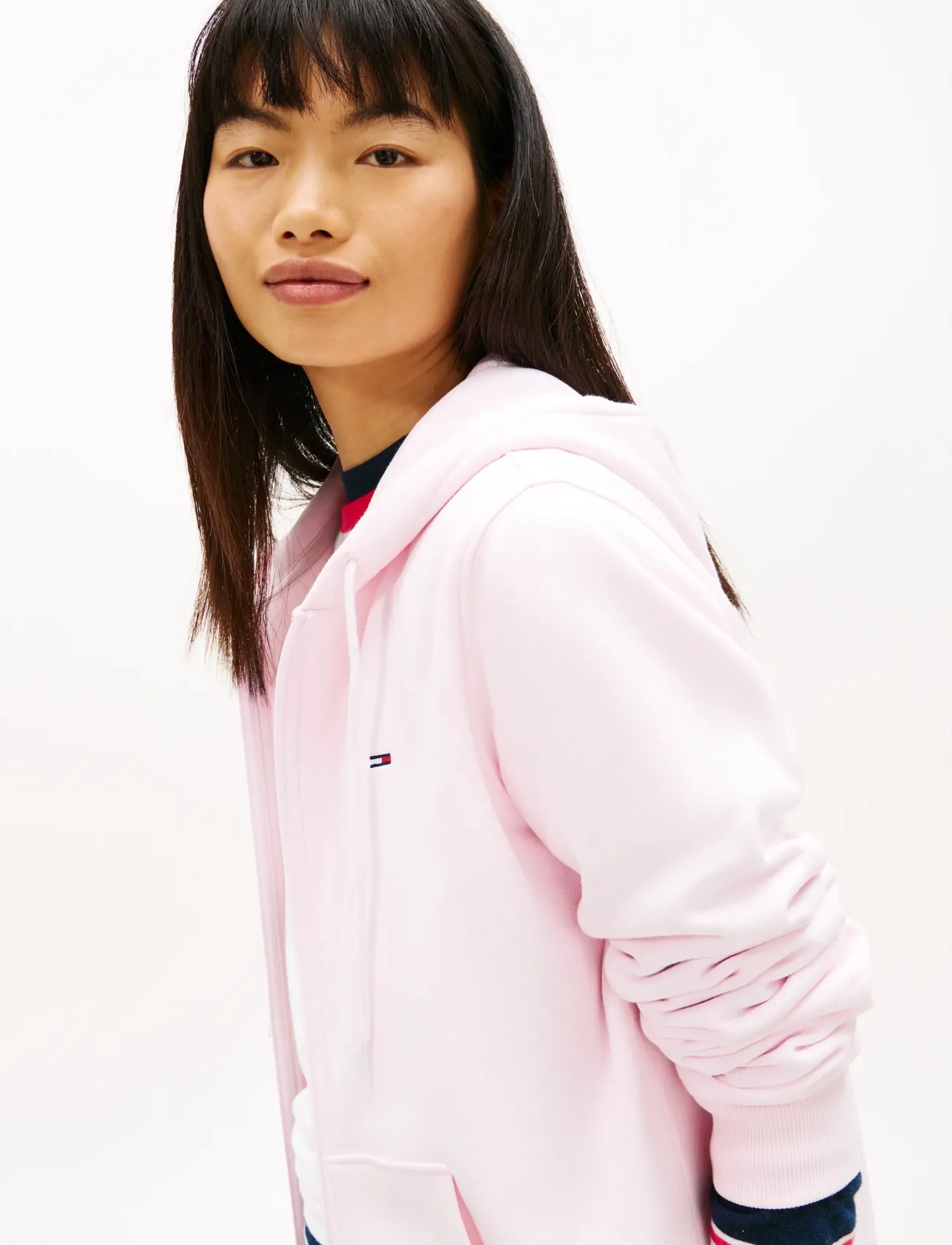 Tommy Jeans - TJW REG S FLAG ZIP THRU - pearly pink - 4