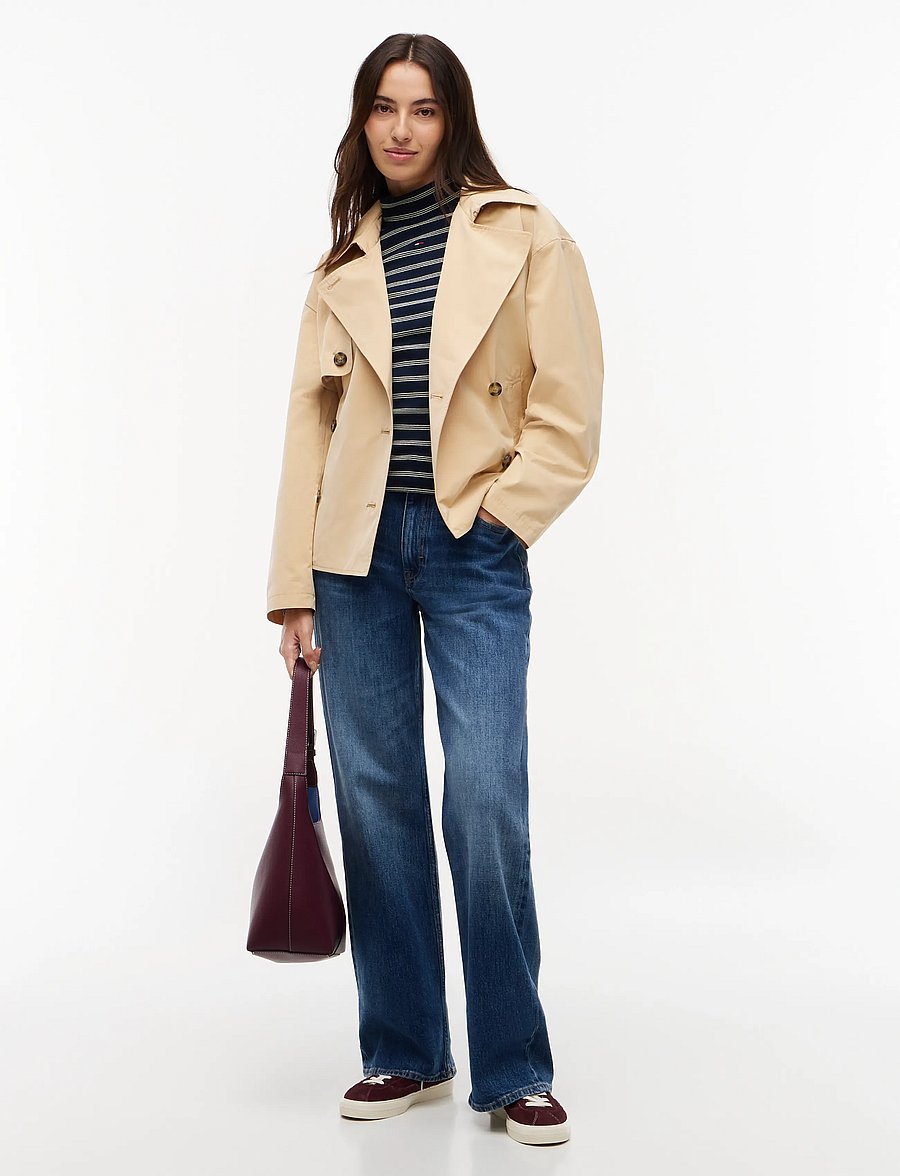 Tommy Jeans - TJW ESSENTIAL MOCK NECK - long-sleeved tops - dark blue day lily stripe - 4