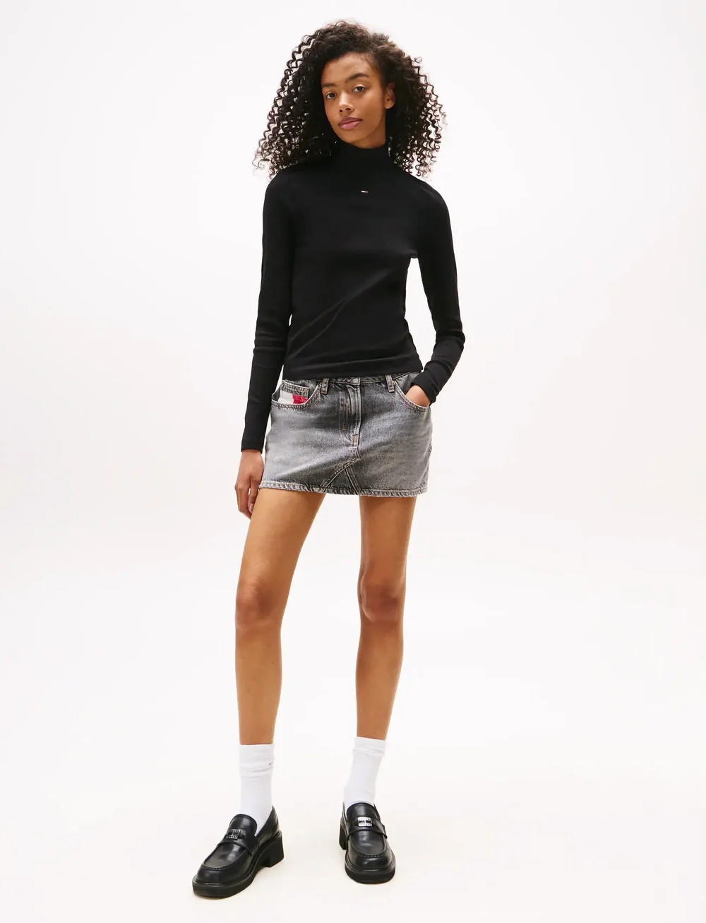 Tommy Jeans - TJW ESSENTIAL MOCK NECK - pooloneuleet - black - 3