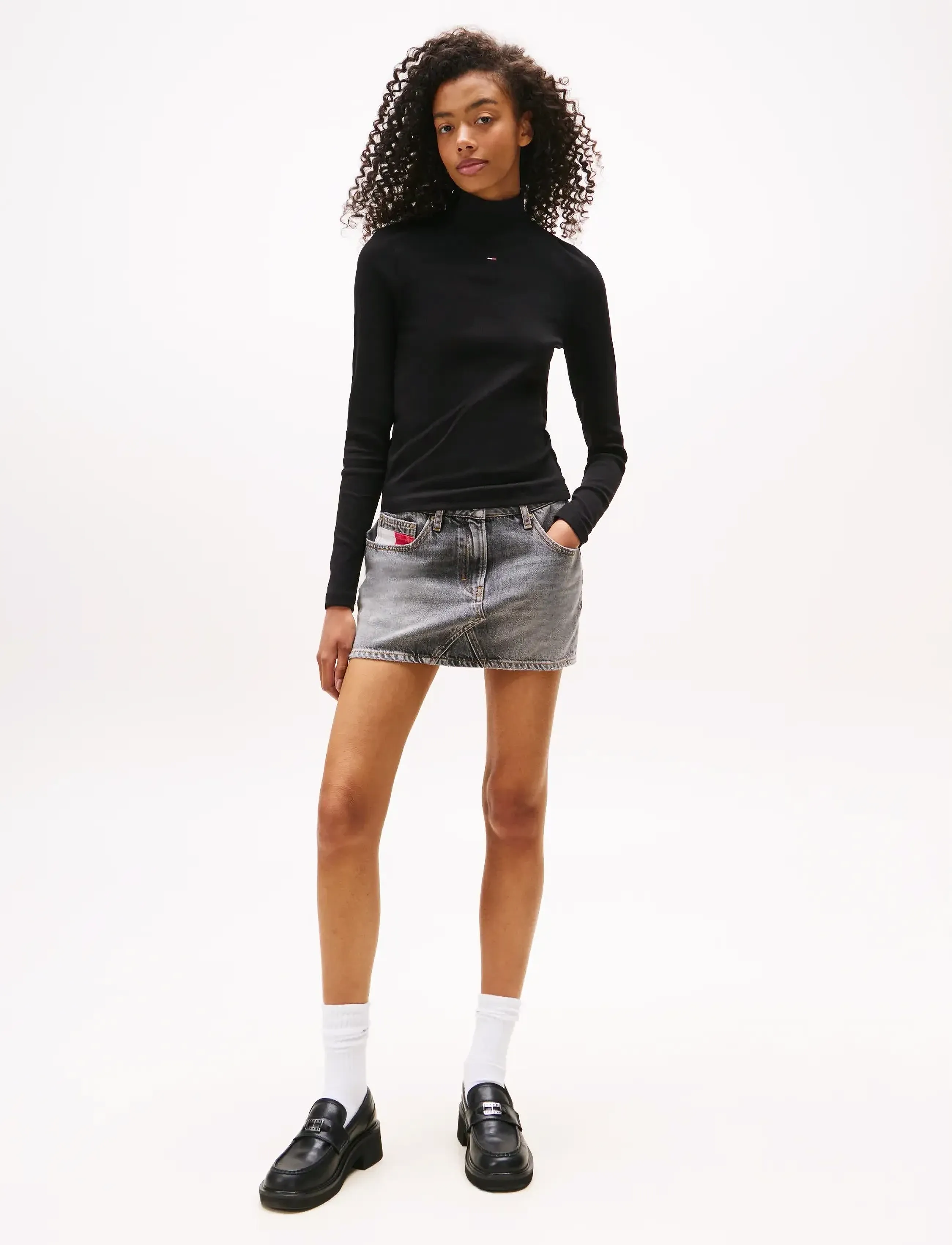 Tommy Jeans - TJW ESSENTIAL MOCK NECK - rullekraver - black - 3
