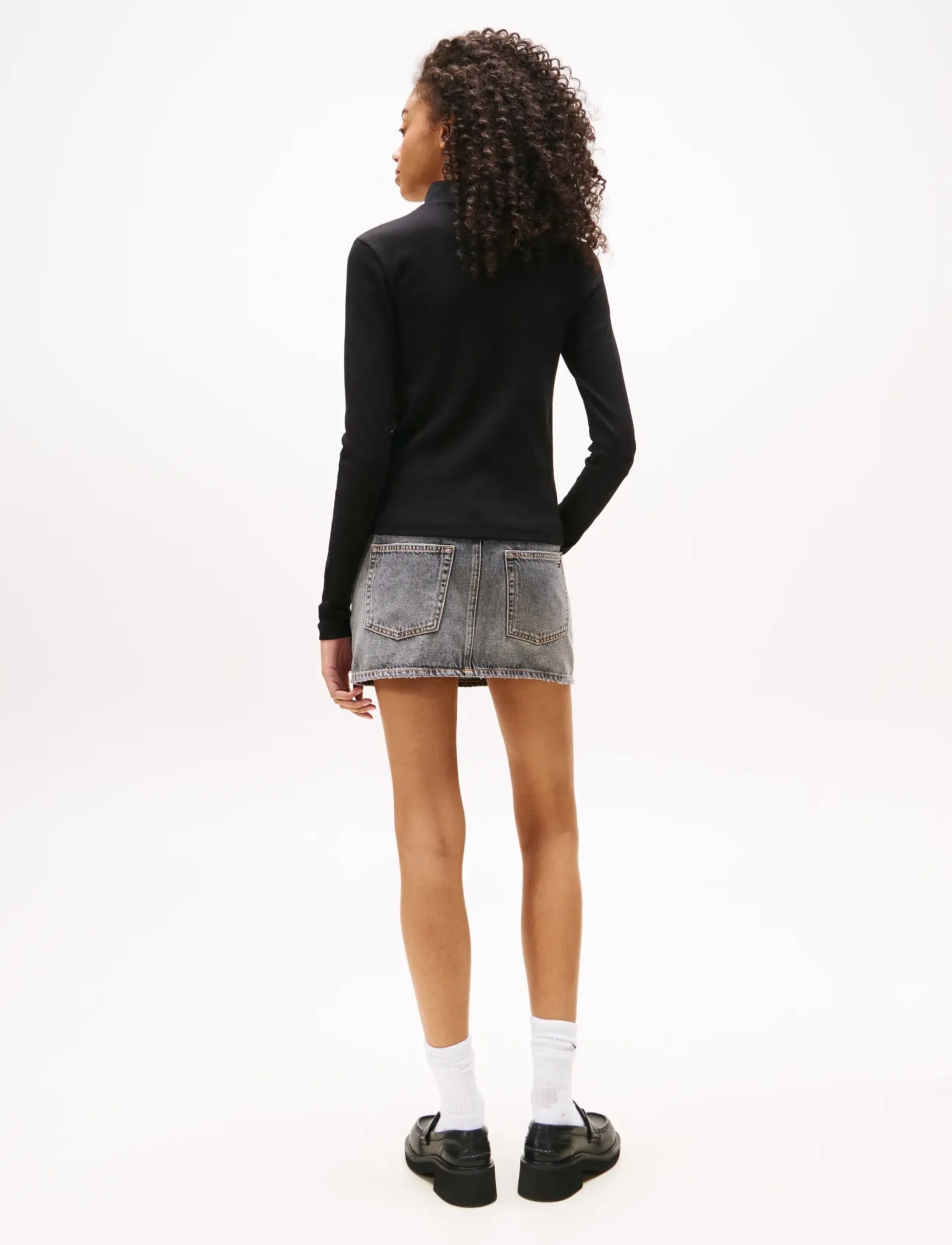 Tommy Jeans - TJW ESSENTIAL MOCK NECK - rullekraver - black - 4