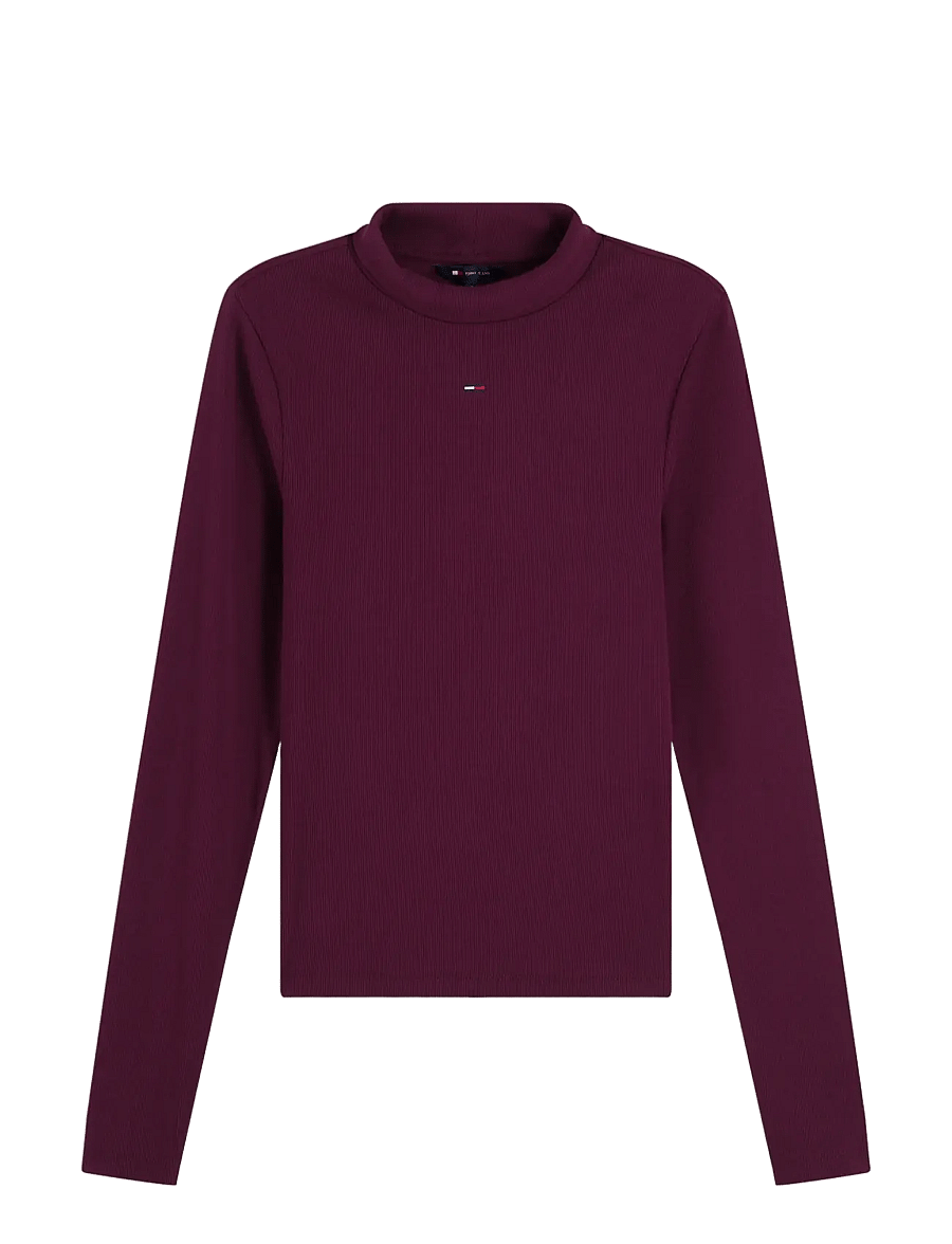 Tommy Jeans - TJW ESSENTIAL MOCK NECK - kõrge kaelusega kudumid - calypso berry - 1