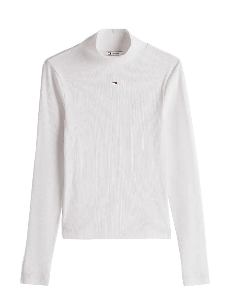 Tommy Jeans - TJW ESSENTIAL MOCK NECK - langärmlige tops - ecru - 1