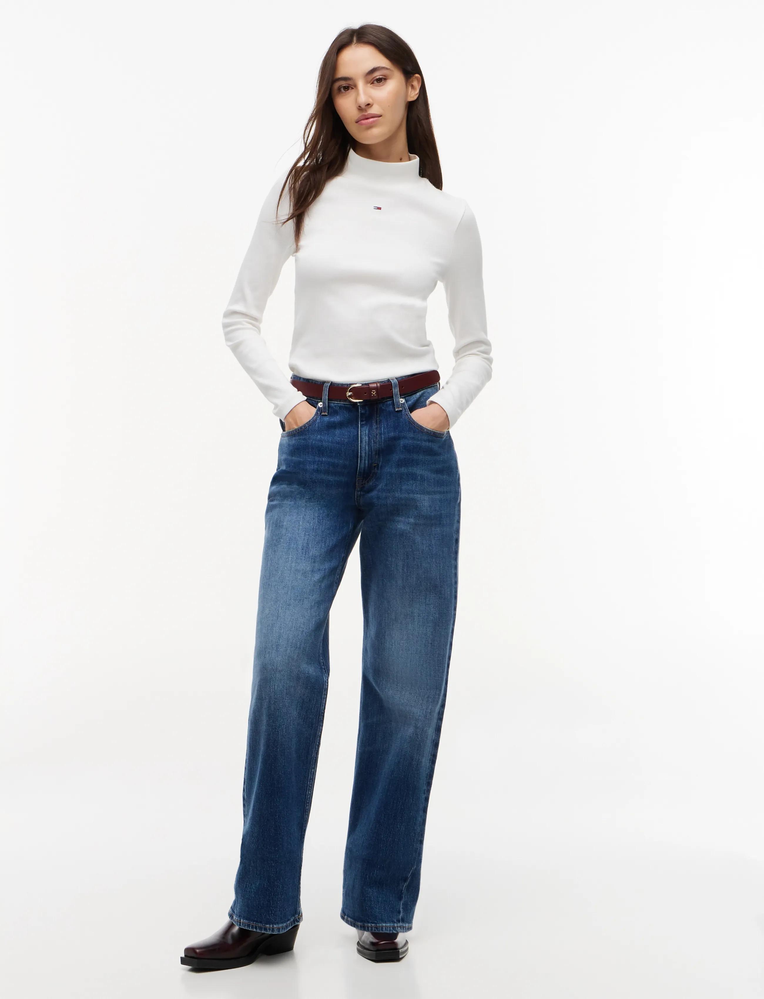 Tommy Jeans - TJW ESSENTIAL MOCK NECK - rullekraver - ecru - 4