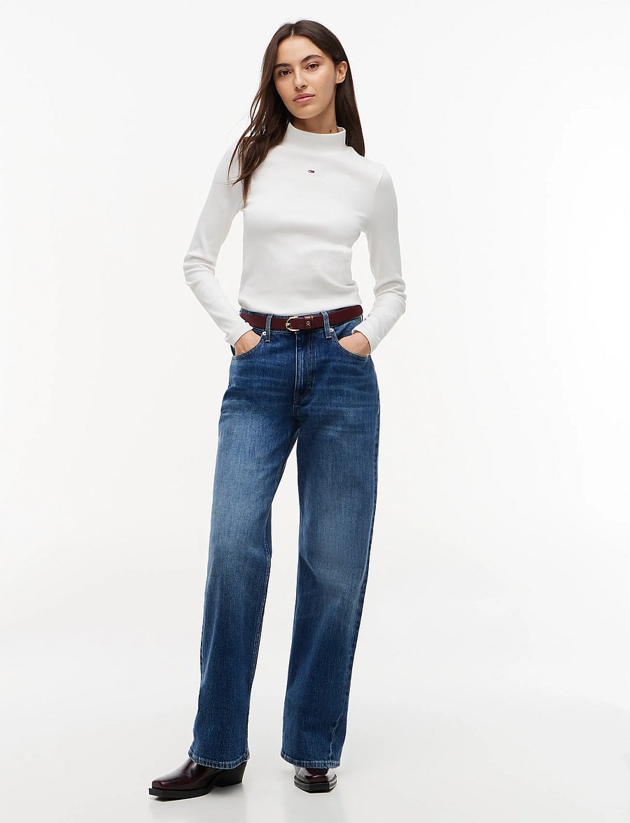 Tommy Jeans - TJW ESSENTIAL MOCK NECK - langärmlige tops - ecru - 4
