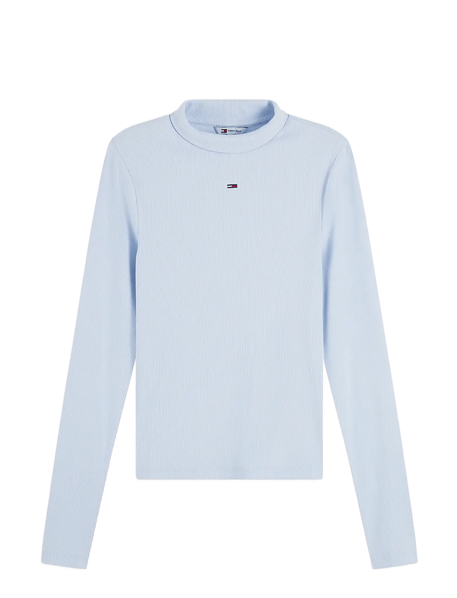 Tommy Jeans - TJW ESSENTIAL MOCK NECK - long-sleeved tops - sheer blue - 1