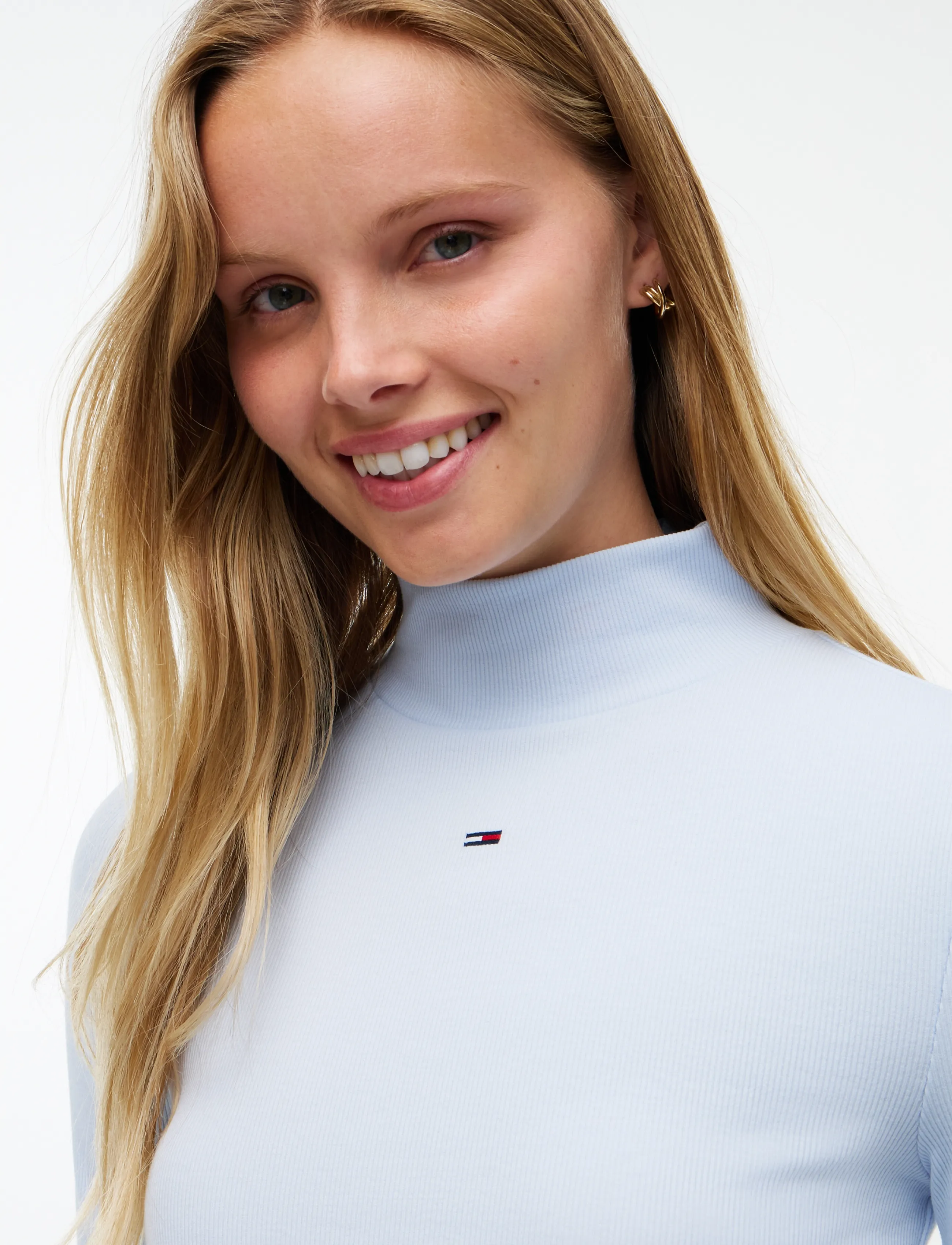 Tommy Jeans - TJW ESSENTIAL MOCK NECK - turtlenecks - sheer blue - 3