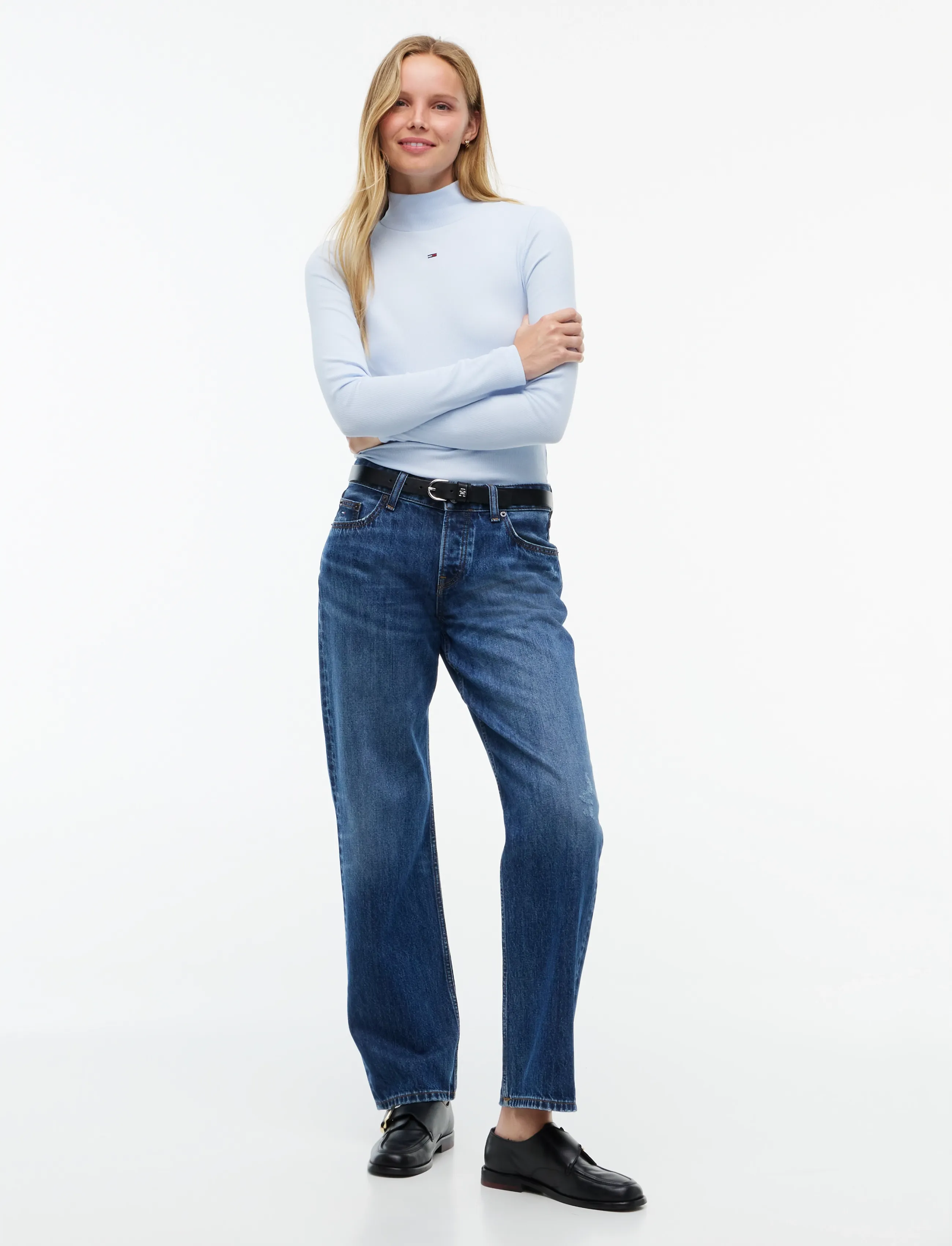 Tommy Jeans - TJW ESSENTIAL MOCK NECK - turtlenecks - sheer blue - 4