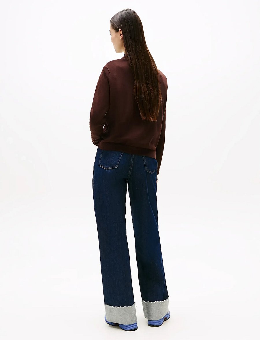 Tommy Jeans - TJW ESSENTIAL VNECK SWEATER EXT - striktrøjer - rich brown - 4