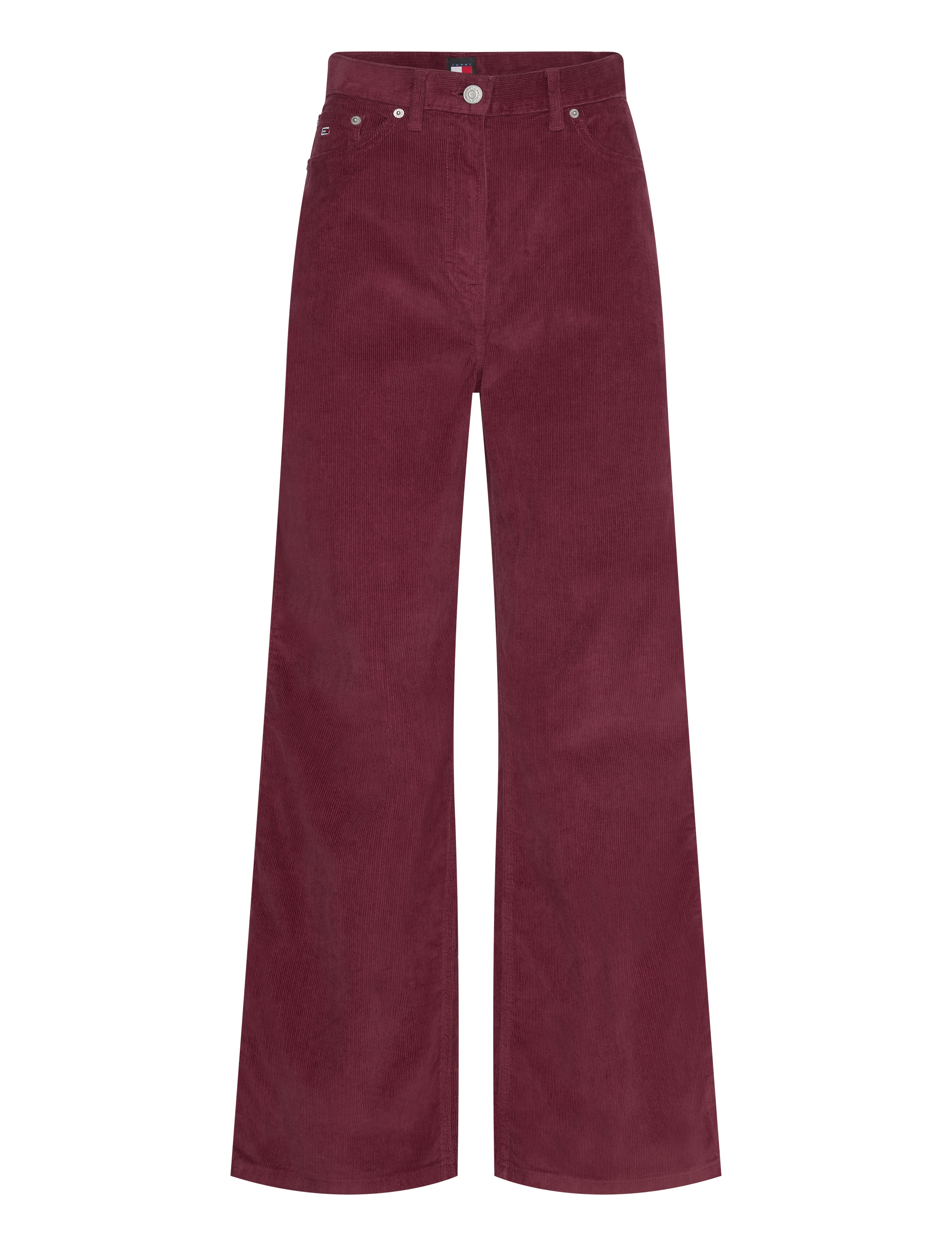 Tommy Jeans TJW CLAIRE FINE CORD PANT - Transitional Layering - DEEP ROUGE / red