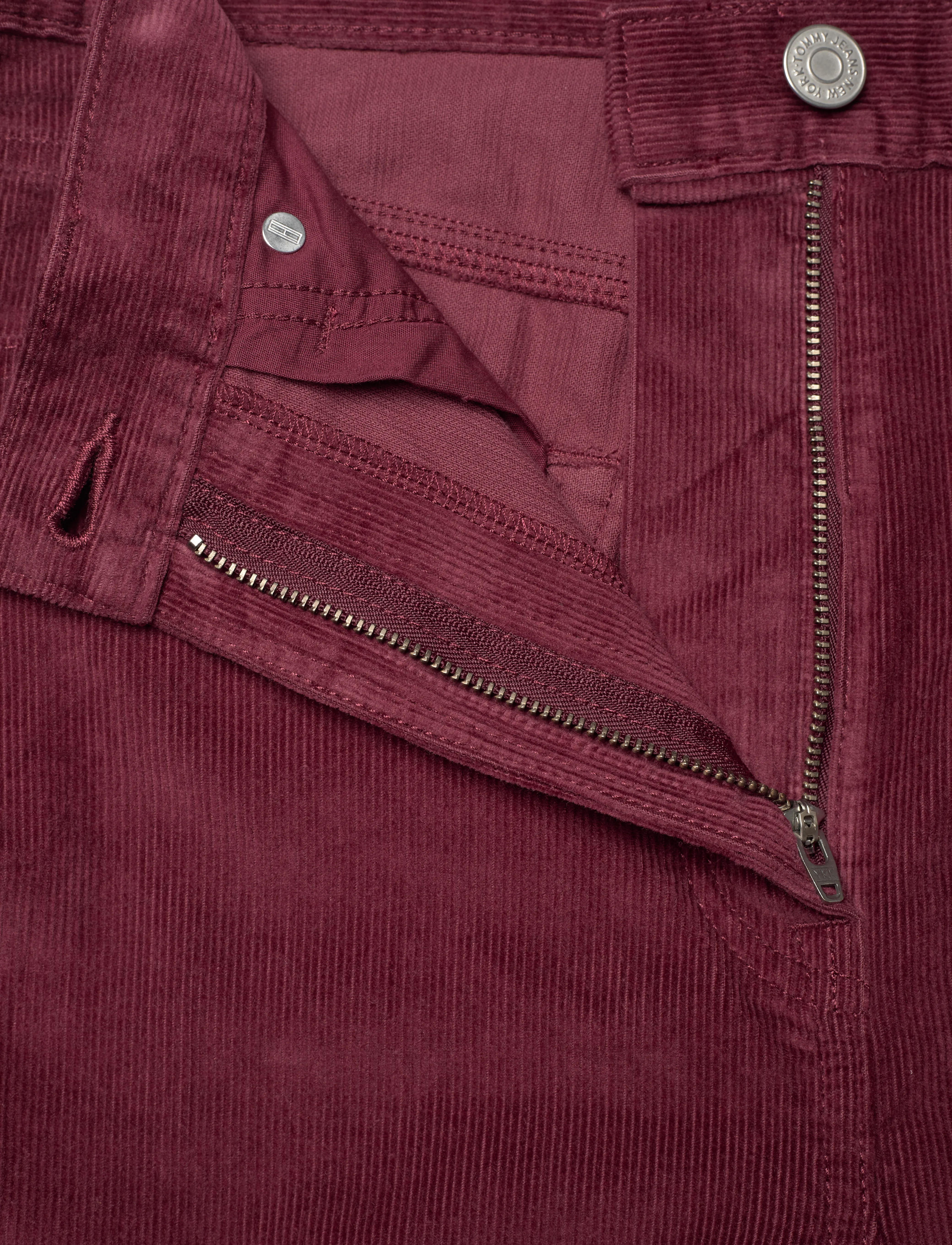 Tommy Jeans - TJW CLAIRE FINE CORD PANT - deep rouge - 3