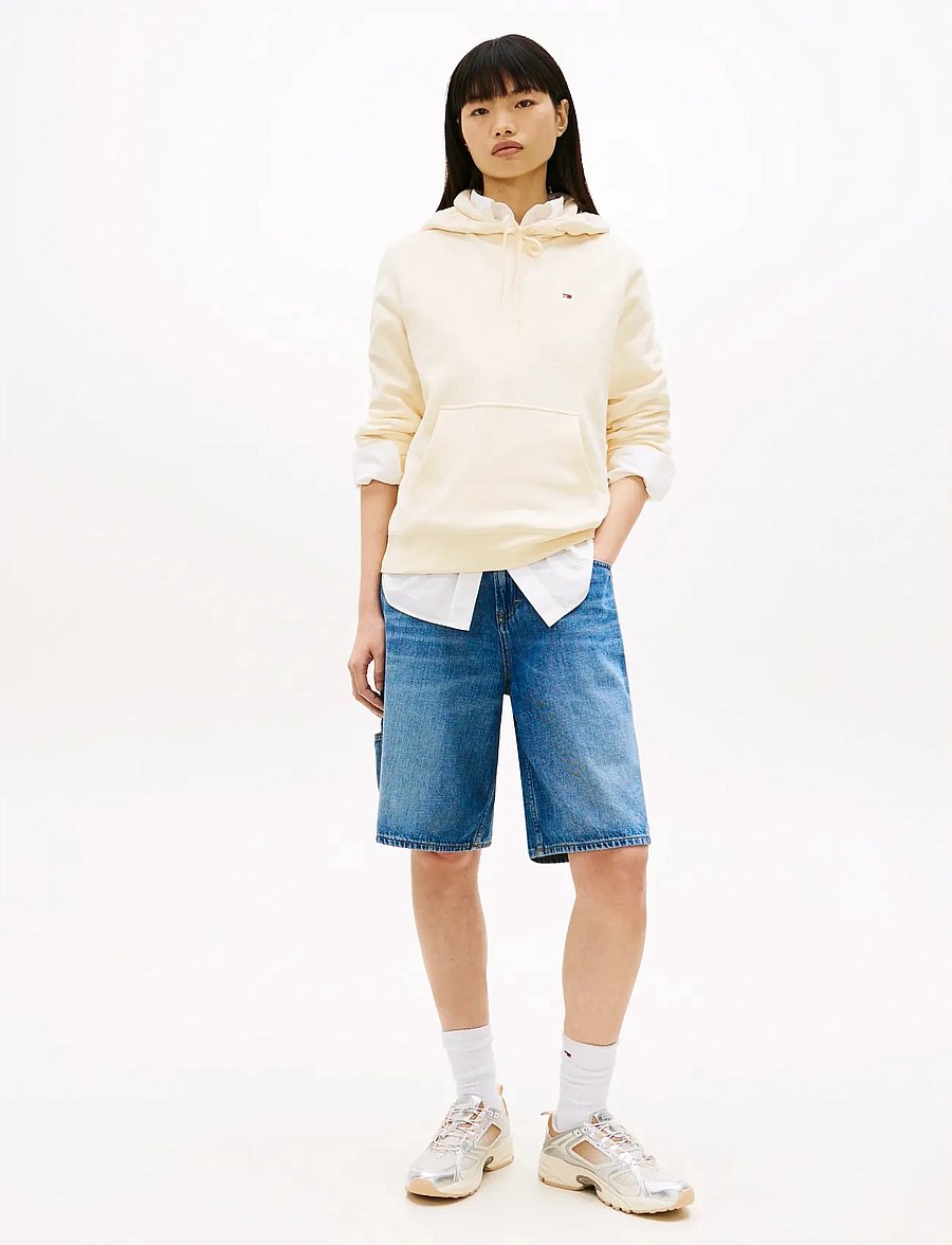 Tommy Jeans - TJW REG S FLAG HOODIE - kapuzenpullover - almost yellow - 3