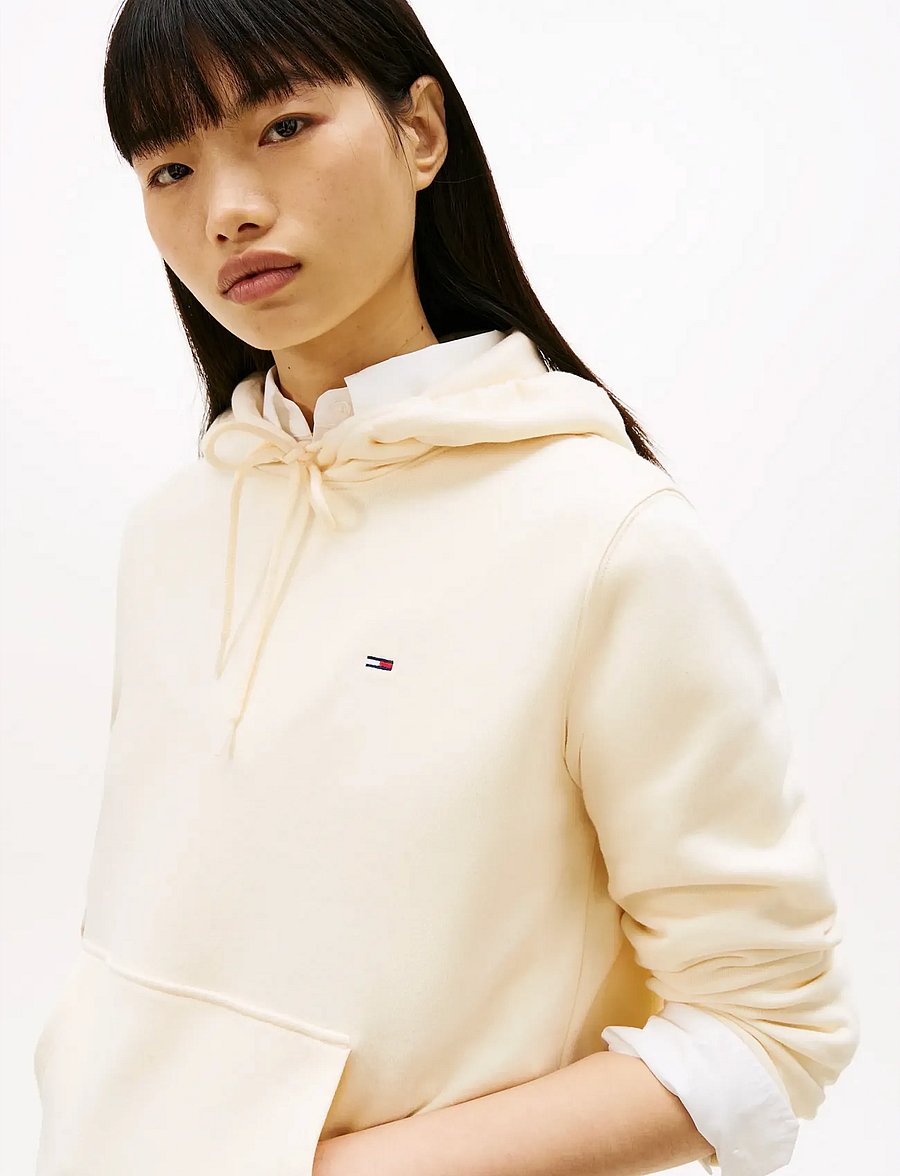 Tommy Jeans - TJW REG S FLAG HOODIE - kapuzenpullover - almost yellow - 4