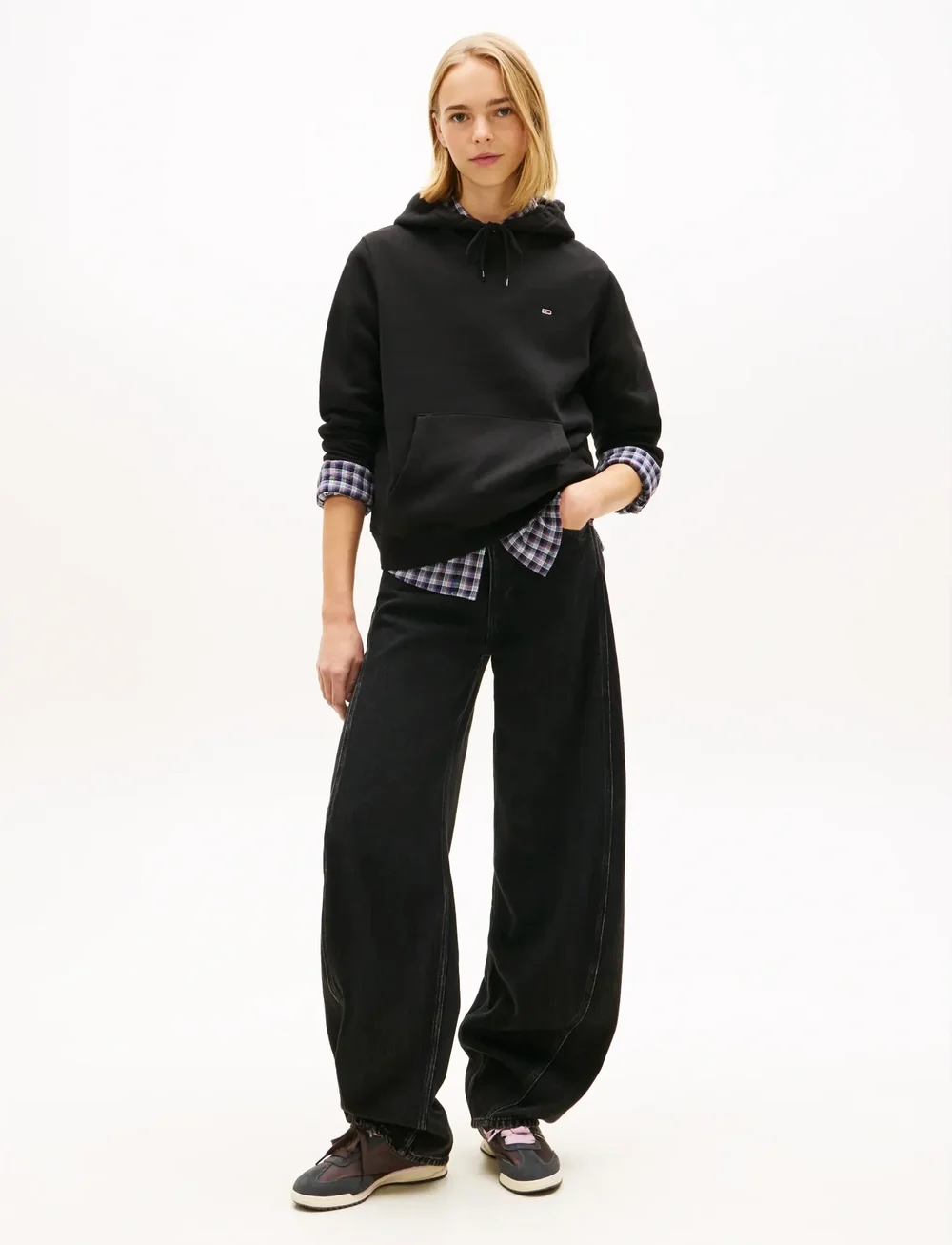 Tommy Jeans - TJW REG S FLAG HOODIE - hoodies - black - 3