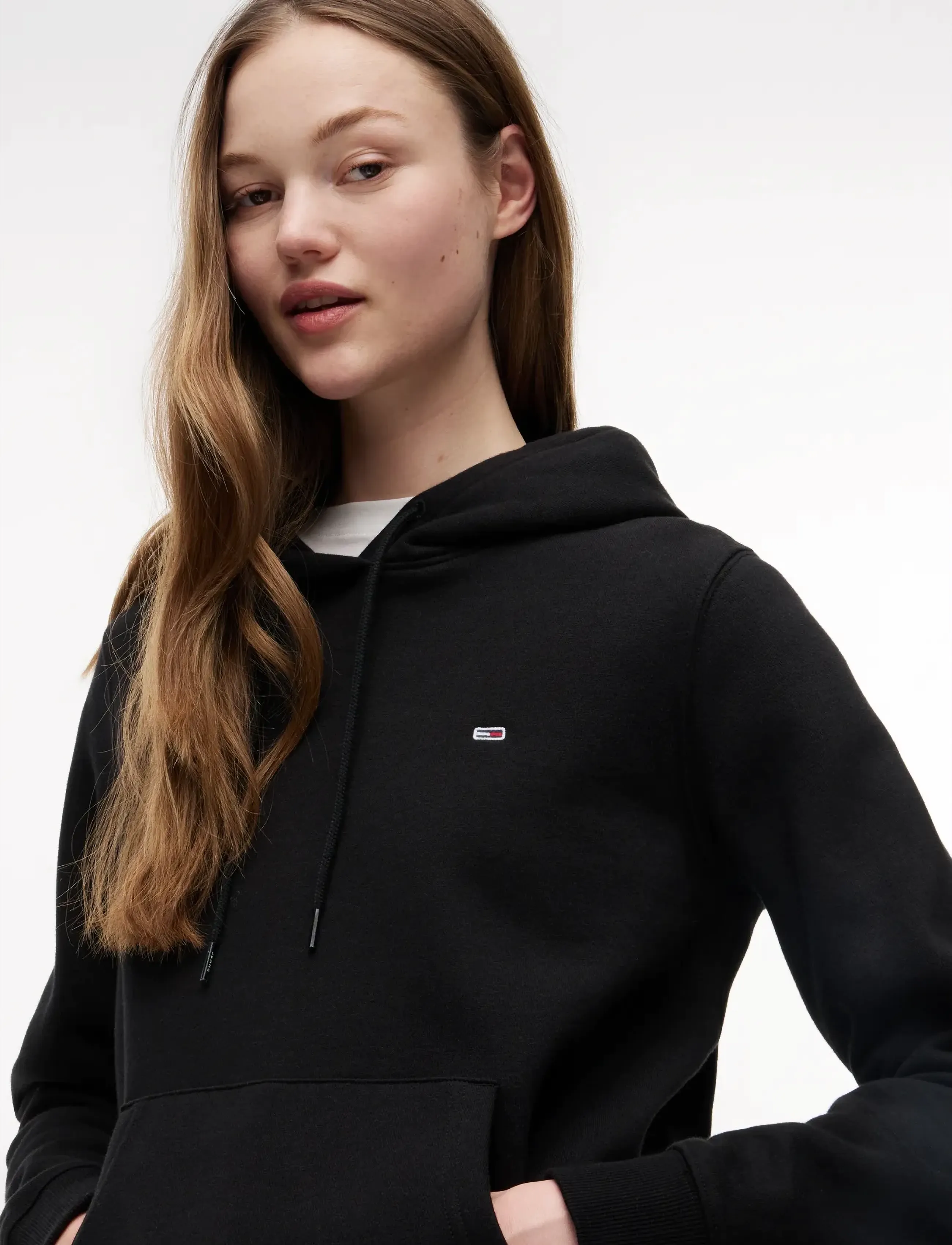 Tommy Jeans - TJW REG S FLAG HOODIE - hættetrøjer - black - 4