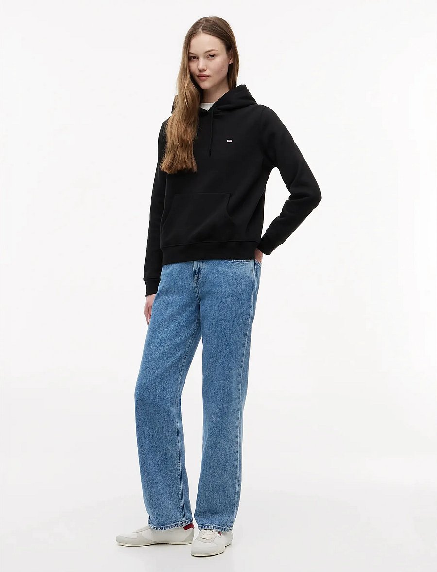 Tommy Jeans - TJW REG S FLAG HOODIE - hoodies - black - 5