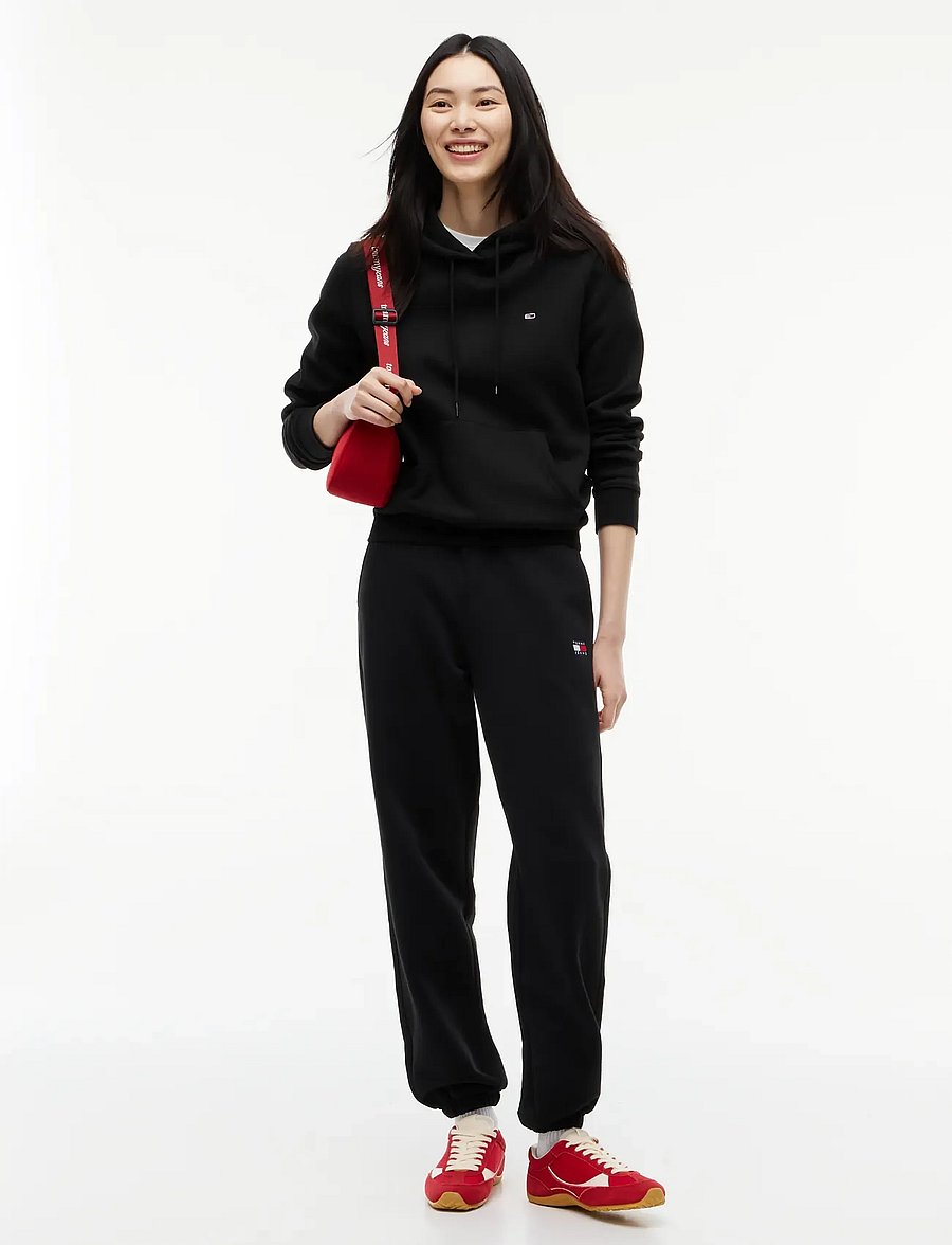 Tommy Jeans - TJW REG S FLAG HOODIE - kapuutsiga pusad - black - 5