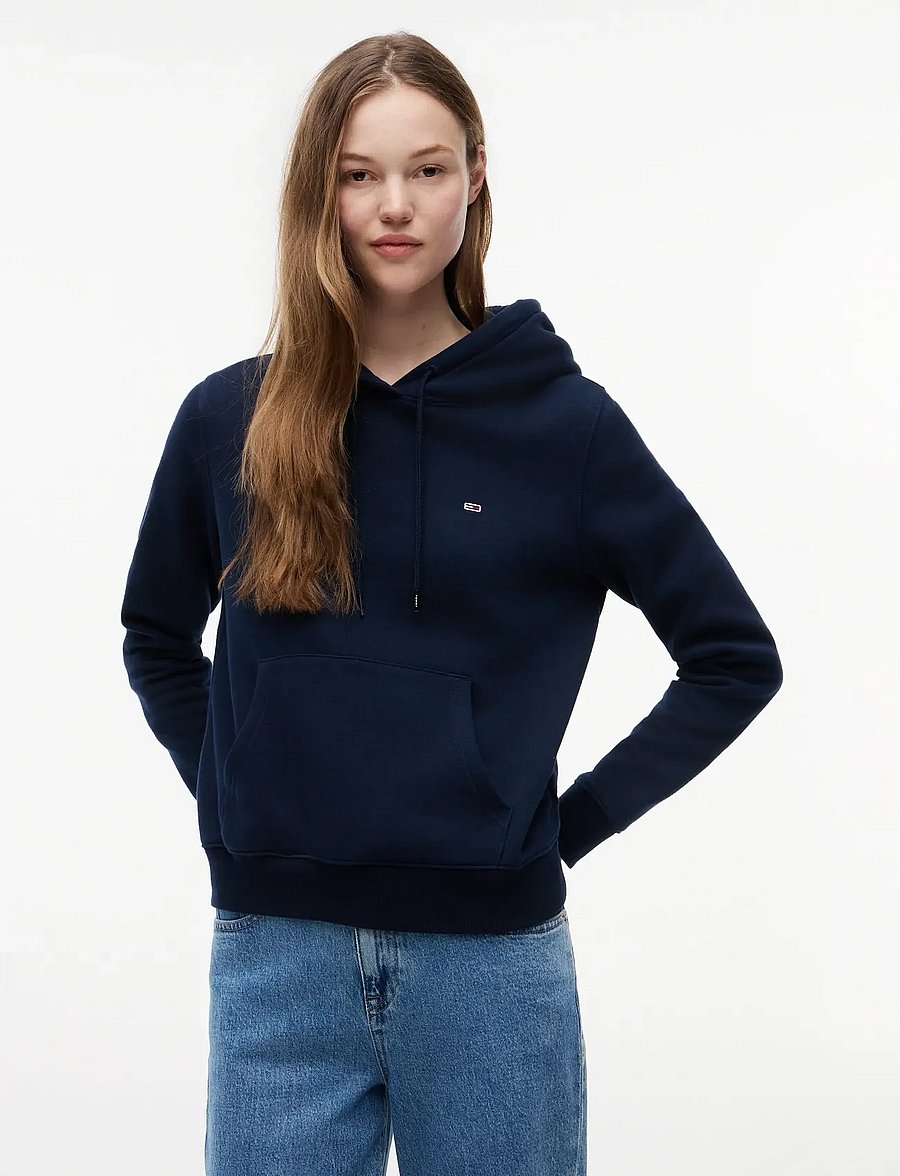 Tommy Jeans - TJW REG S FLAG HOODIE - kapuutsiga pusad - dark night navy - 0