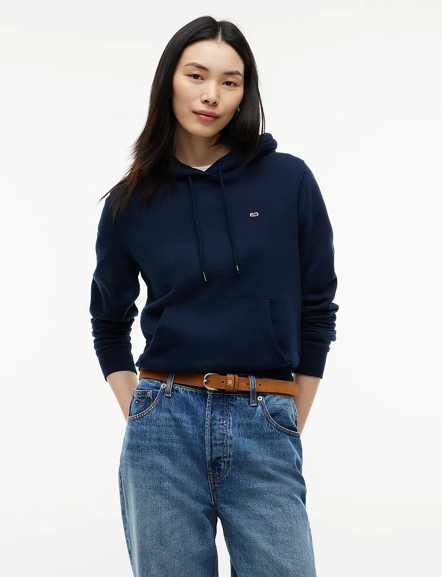 Tommy Jeans - TJW REG S FLAG HOODIE - kapuutsiga pusad - dark night navy - 0
