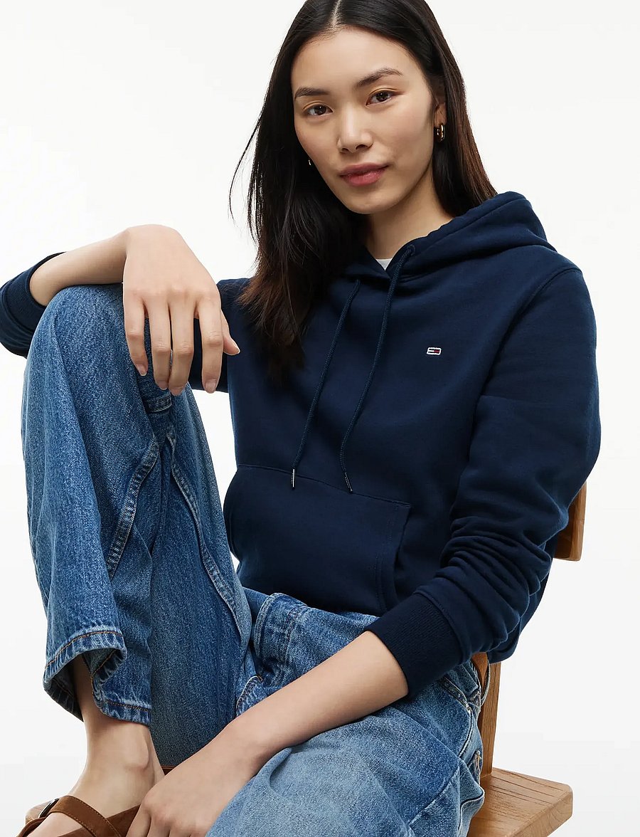 Tommy Jeans - TJW REG S FLAG HOODIE - kapuutsiga pusad - dark night navy - 5