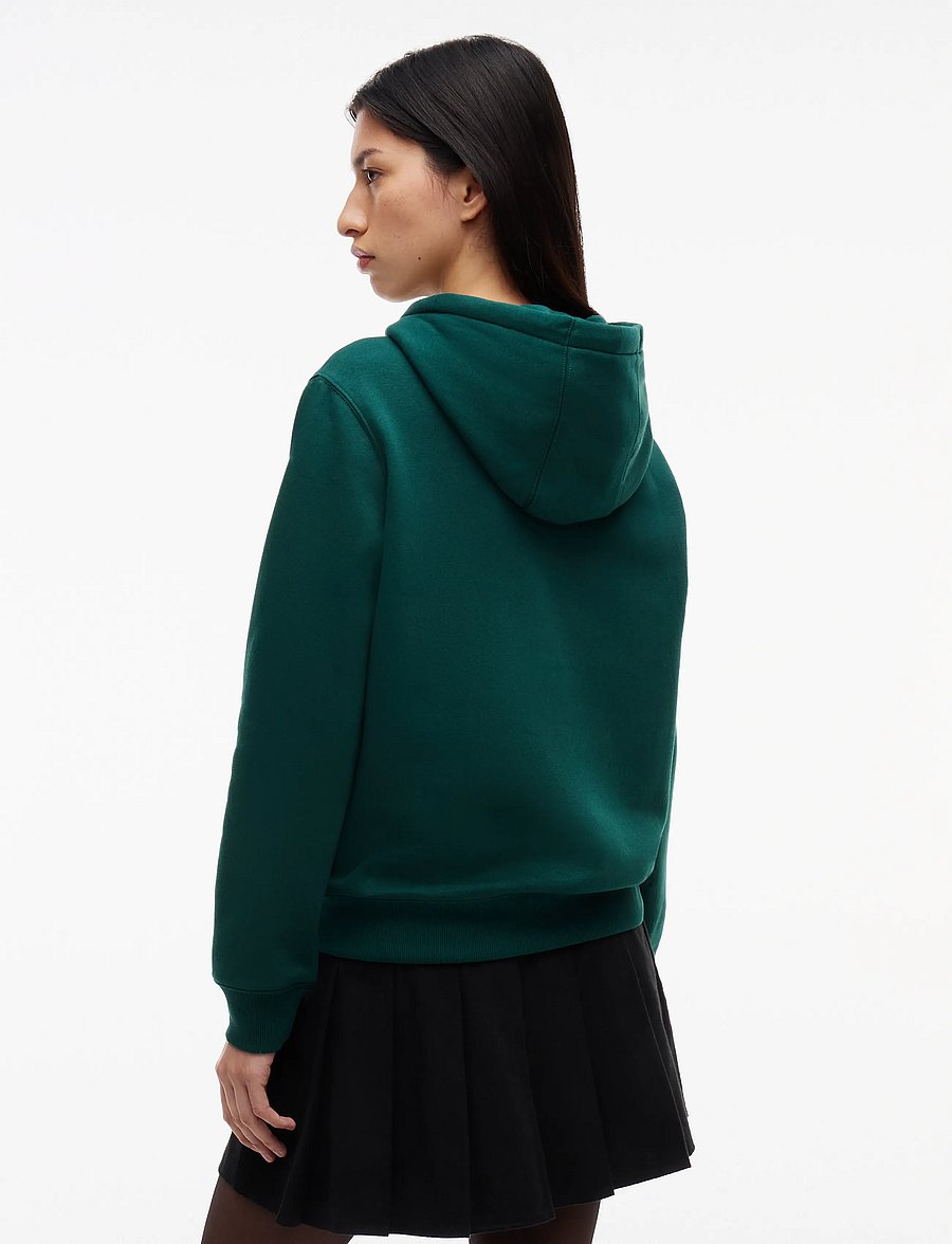 Tommy Jeans - TJW REG S FLAG HOODIE - kapuutsiga pusad - elegant green - 2