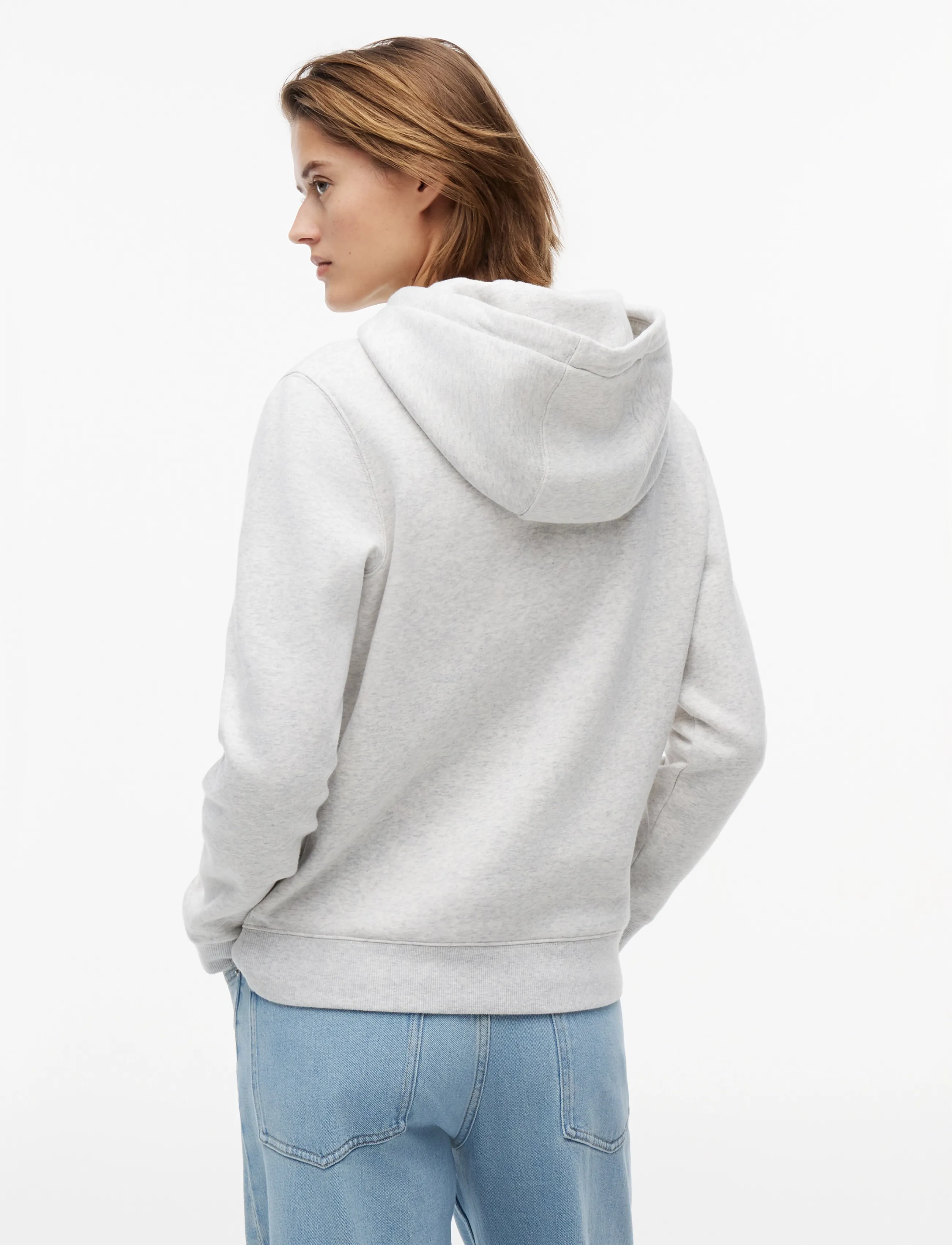 Tommy Jeans - TJW REG S FLAG HOODIE - hoodies - ice grey heather - 2