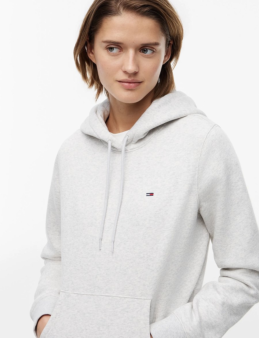 Tommy Jeans - TJW REG S FLAG HOODIE - hoodies - ice grey heather - 3