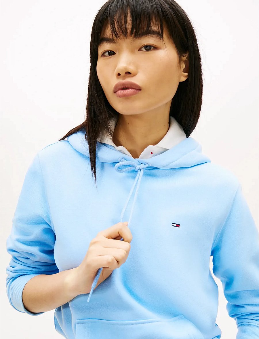 Tommy Jeans - TJW REG S FLAG HOODIE - kapuutsiga pusad - light powdery blue - 4