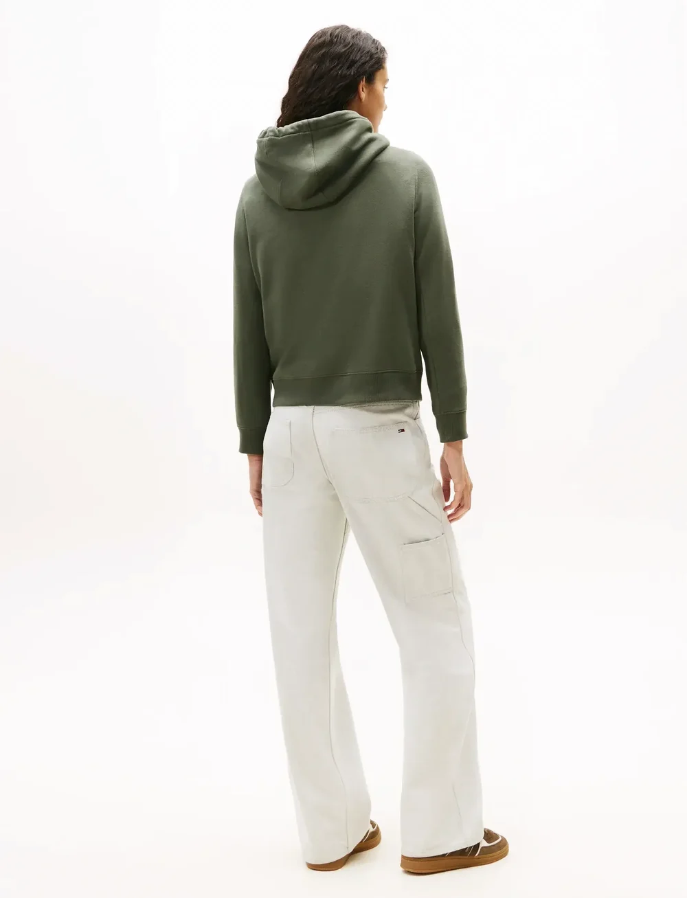 Tommy Jeans - TJW REG S FLAG HOODIE - kapuutsiga dressipluusid - pewter green - 3