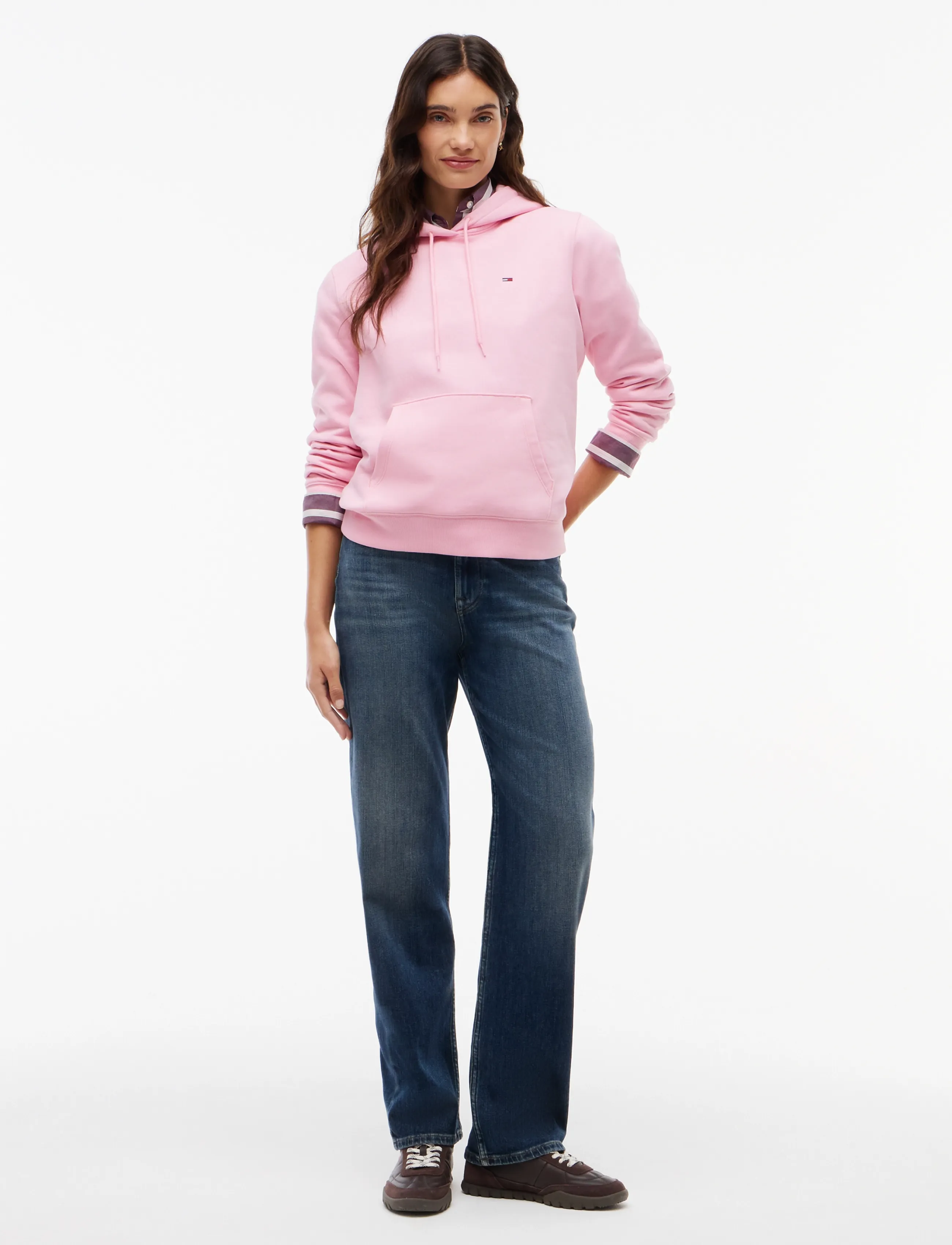 Tommy Jeans - TJW REG S FLAG HOODIE - hættetrøjer - pink sugar - 4