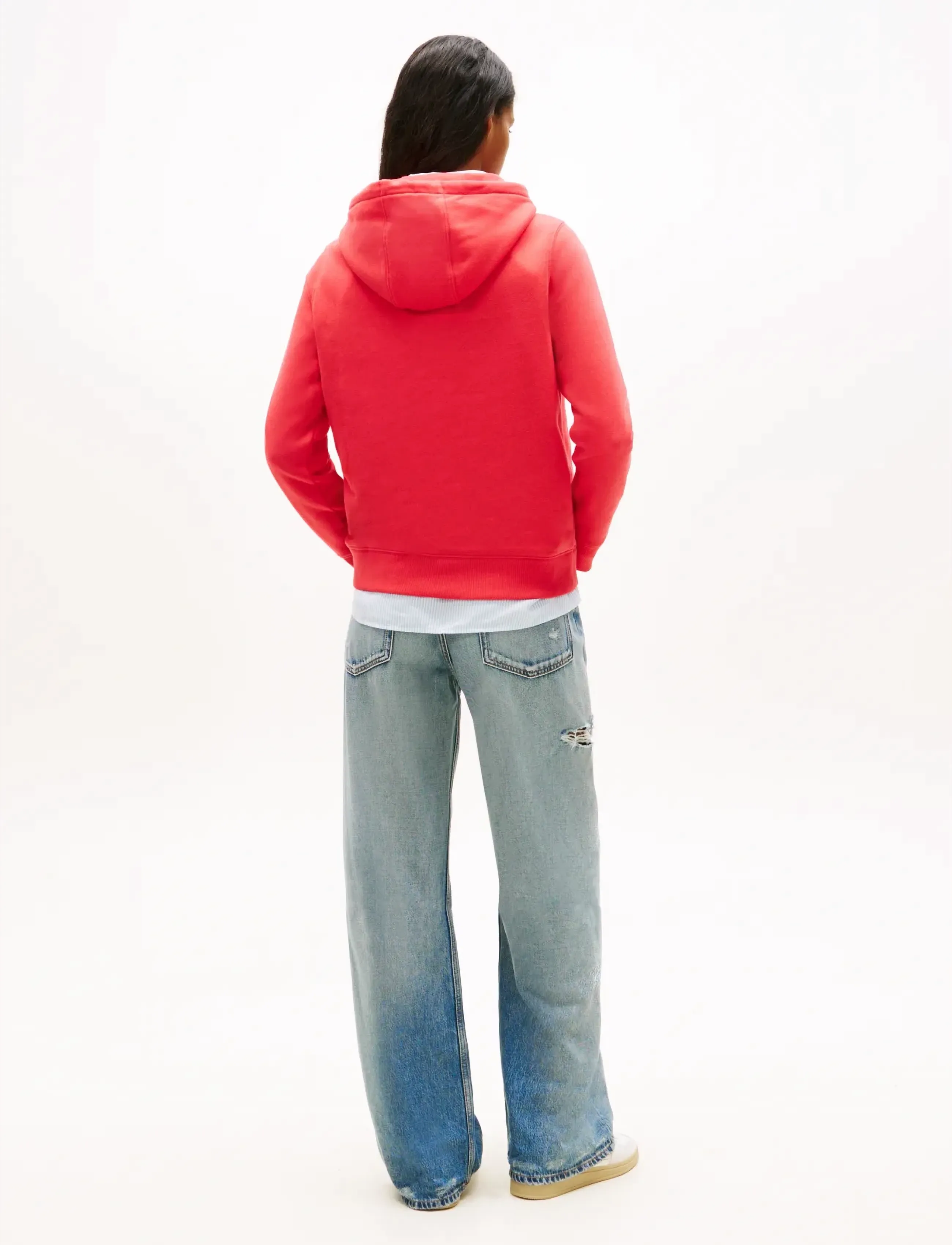 Tommy Jeans - TJW REG S FLAG HOODIE - kapuzenpullover - red alert - 2