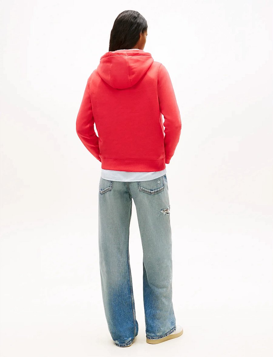 Tommy Jeans - TJW REG S FLAG HOODIE - kapuutsiga pusad - red alert - 2