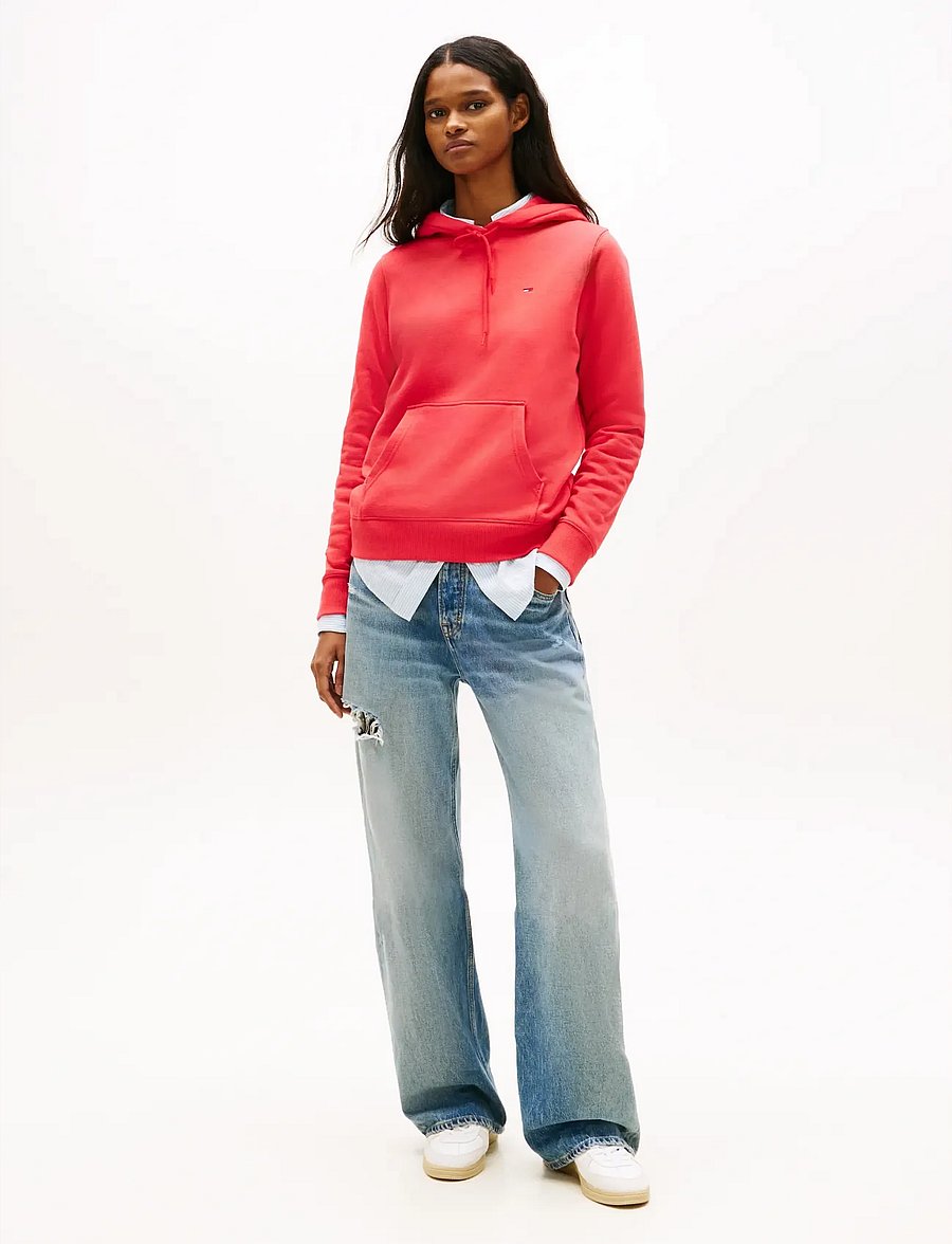 Tommy Jeans - TJW REG S FLAG HOODIE - kapuutsiga pusad - red alert - 3