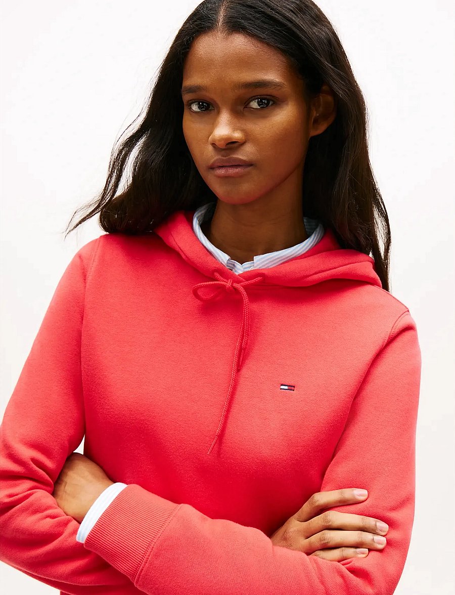 Tommy Jeans - TJW REG S FLAG HOODIE - kapuutsiga pusad - red alert - 4